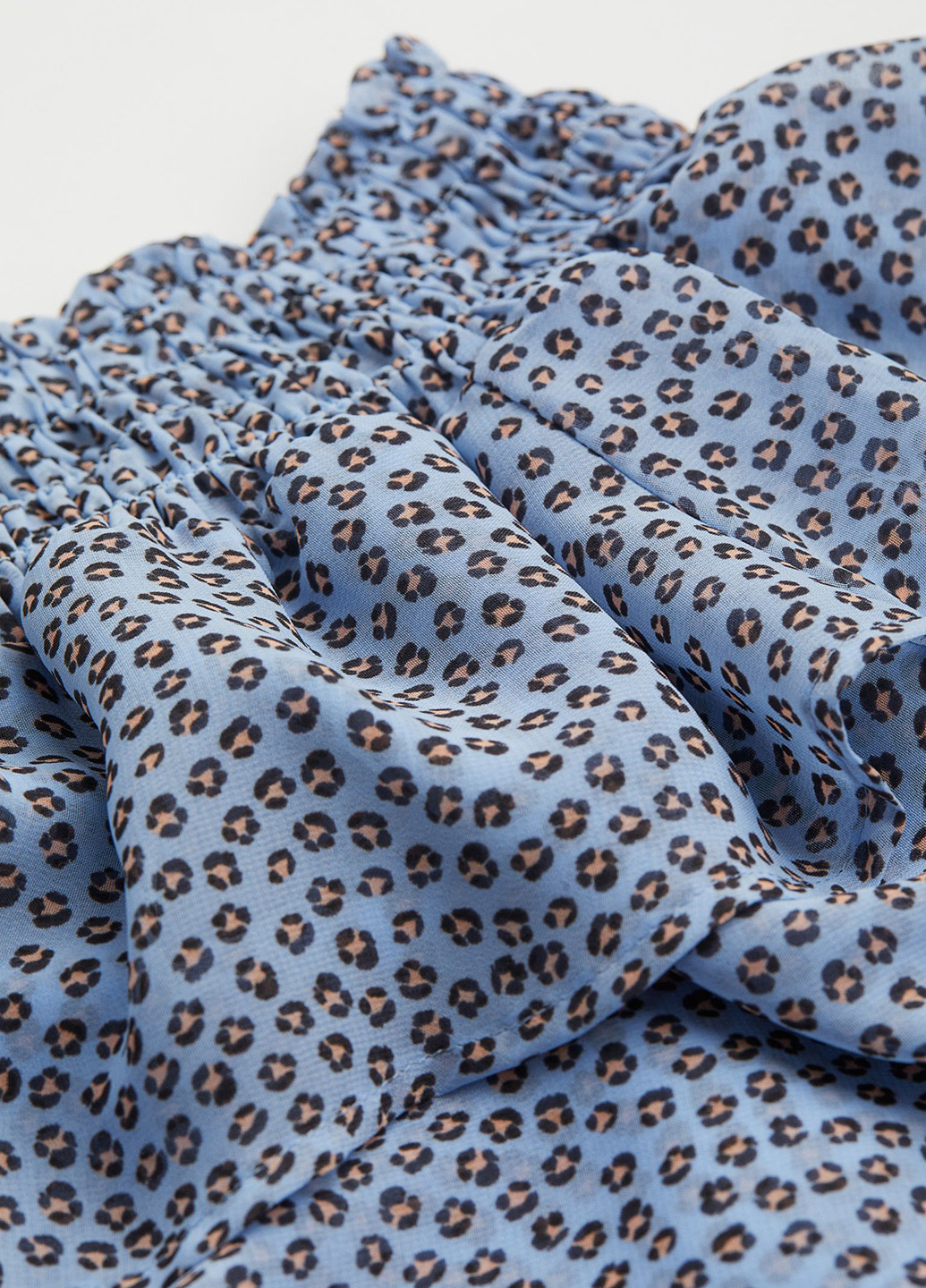 Голубая кэжуал леопардовая юбка H&M клешированная
