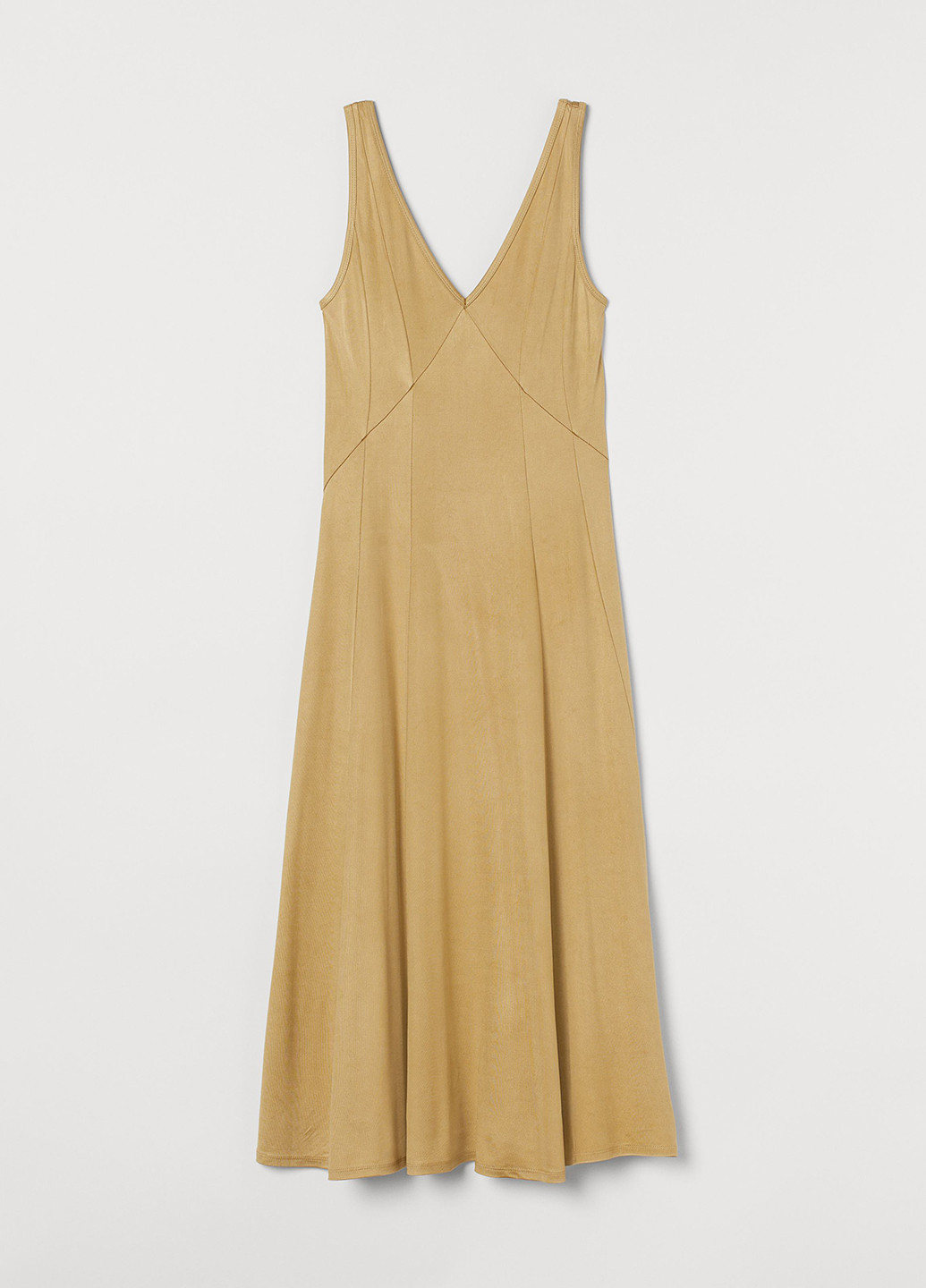 Золотой кэжуал платье платье-майка H&M однотонное