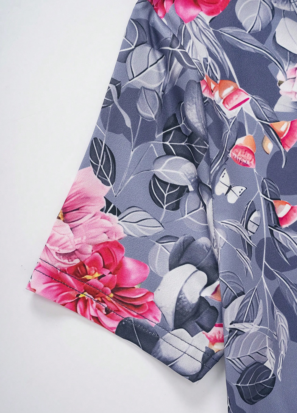 Сіра кежуал сукня кльош SHEIN з квітковим принтом