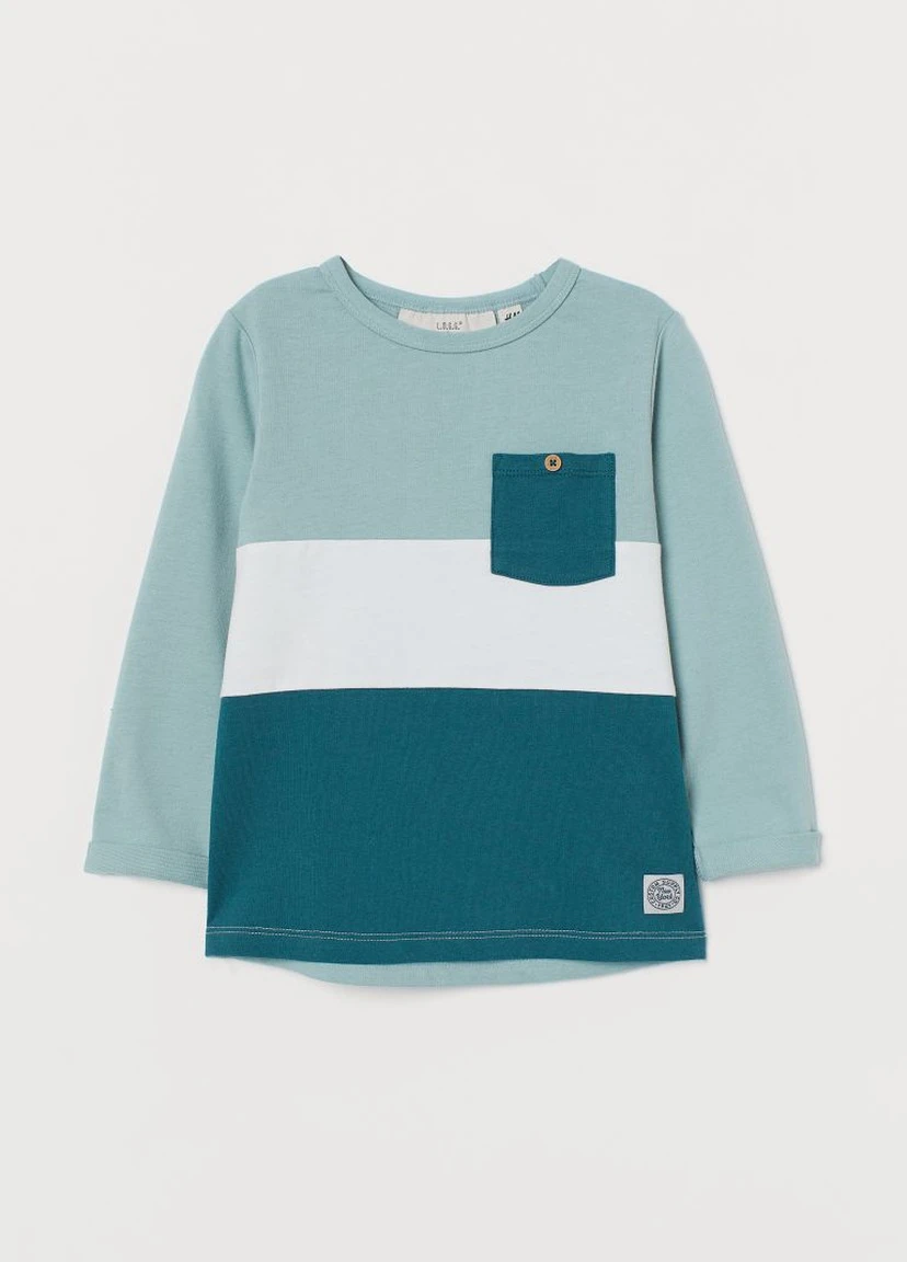Футболка из джерси с карманом H&M (222034250)