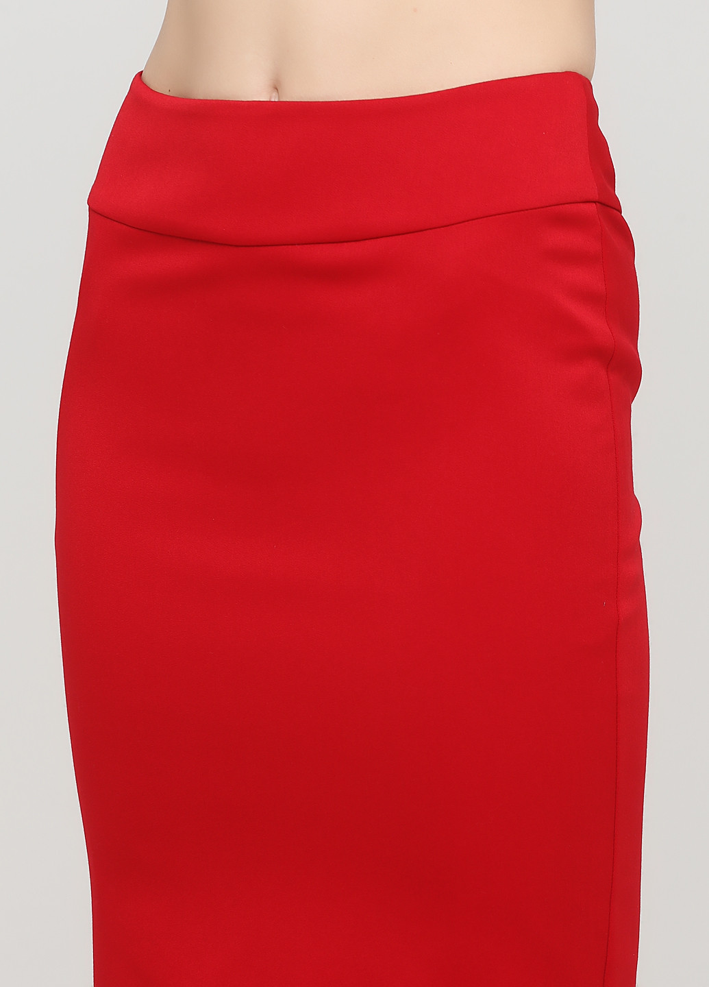 Красная офисная однотонная юбка Olga Shyrai for PUBLIC&PRIVATE карандаш