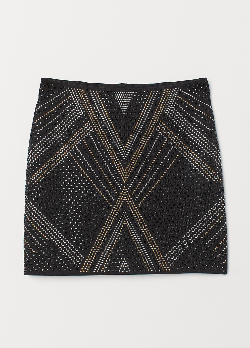 Черная кэжуал с абстрактным узором юбка H&M карандаш