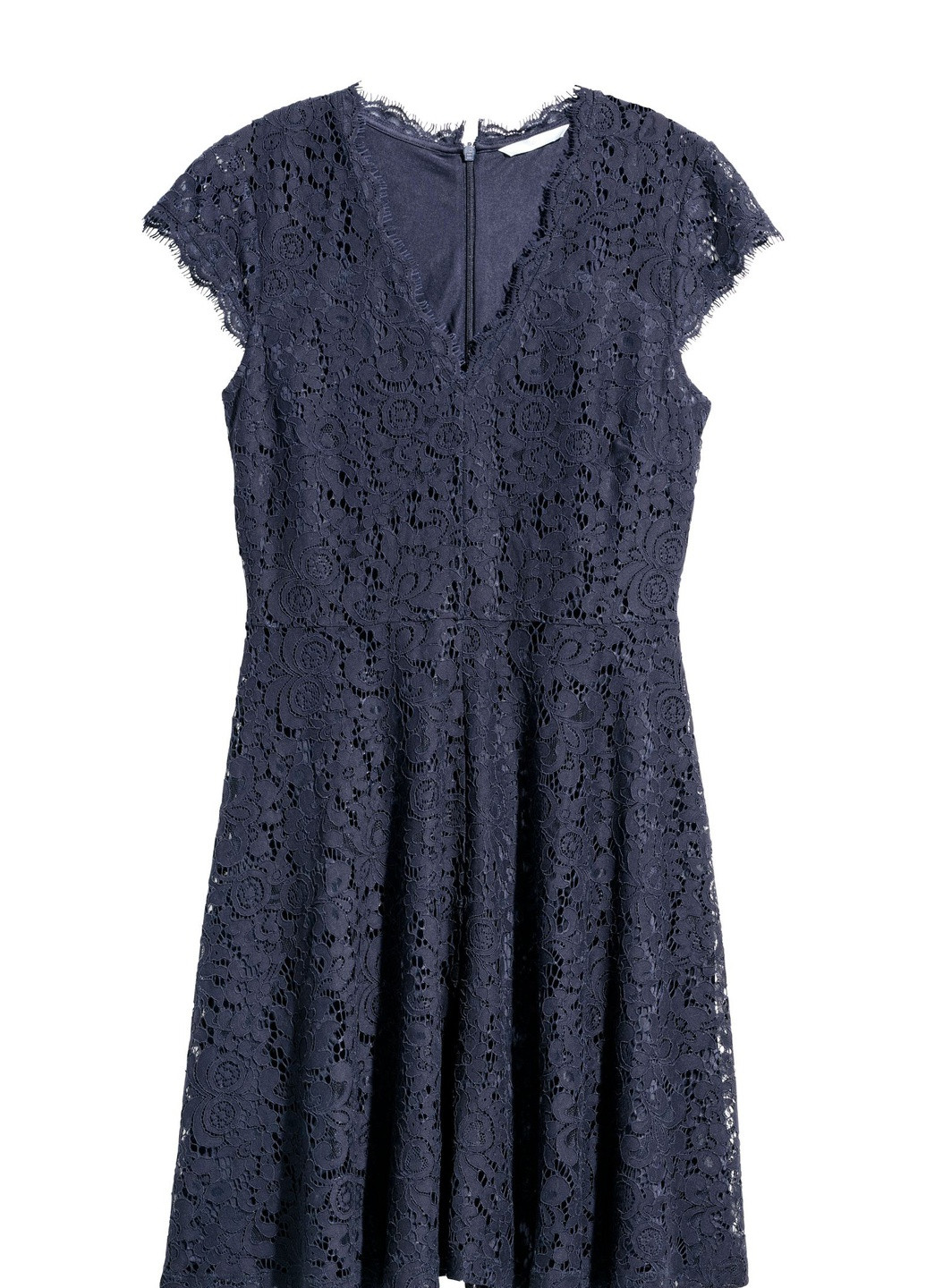 Темно-синее кэжуал платье H&M однотонное