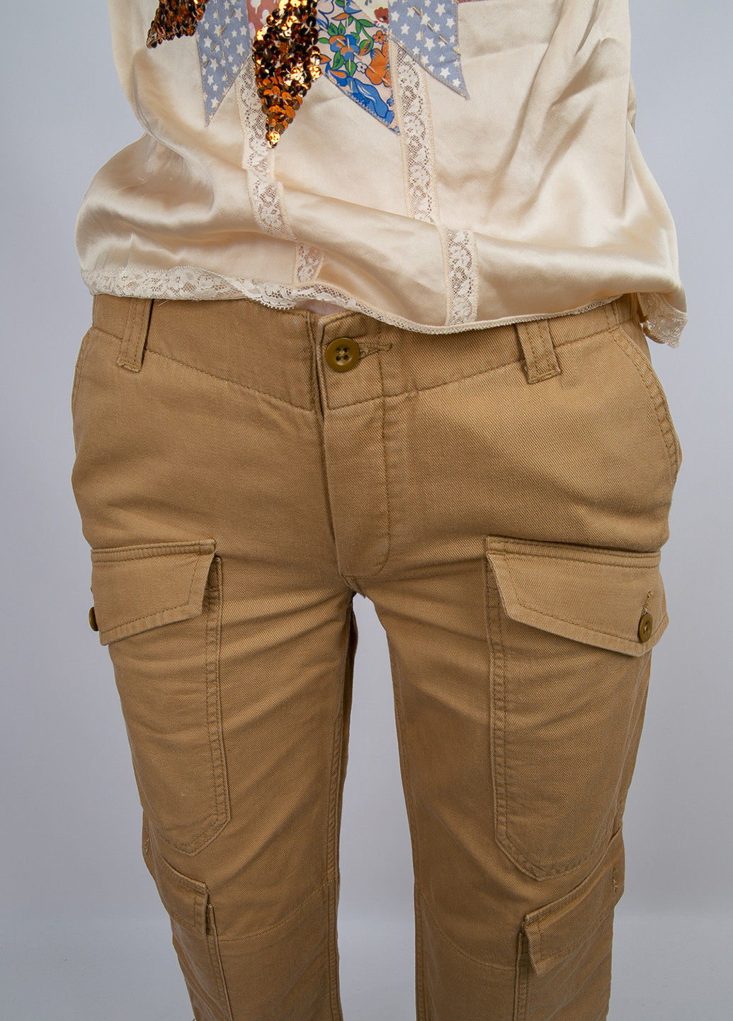 Бежевые кэжуал демисезонные карго брюки Ralph Lauren
