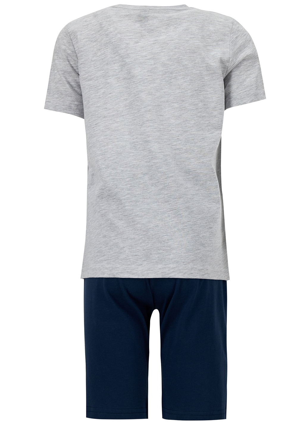 Сірий літній комплект(футболка, шорти) DeFacto