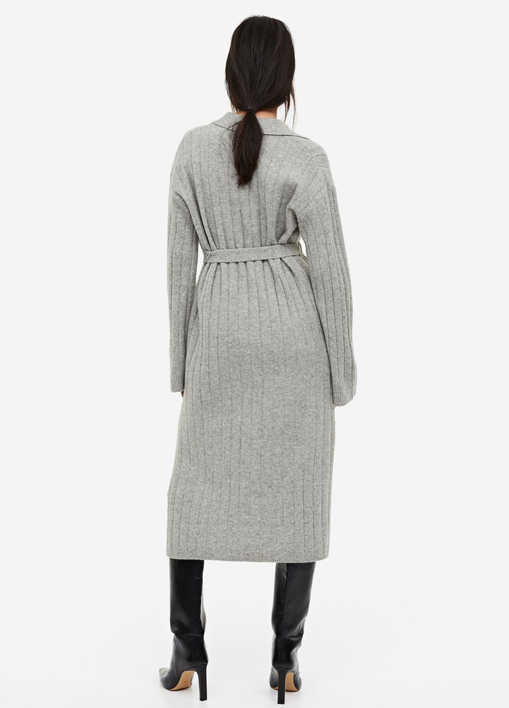 Світло-сіра кежуал сукня сукня светр H&M меланжева