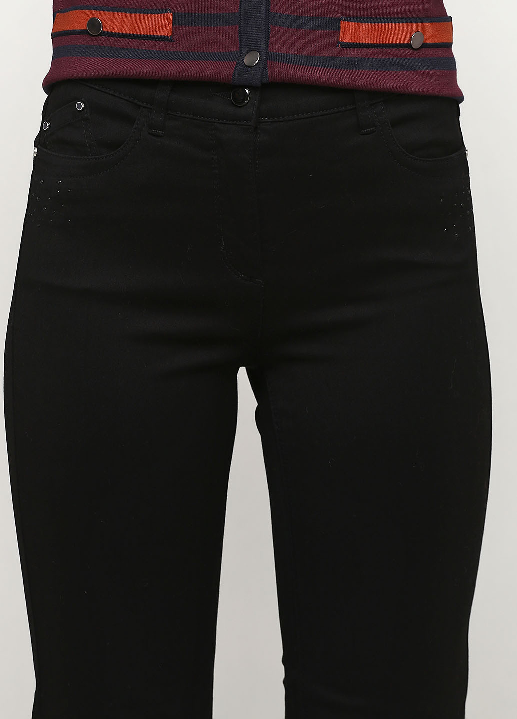Черные демисезонные зауженные джинсы BRANDTEX CLASSIC