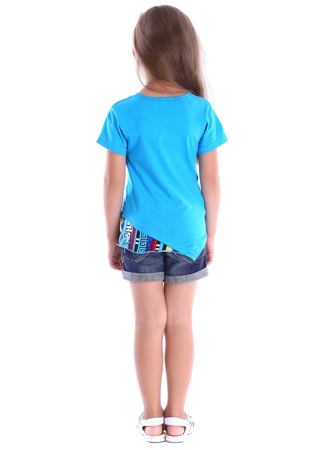 Голубая летняя футболка с коротким рукавом Baby Art