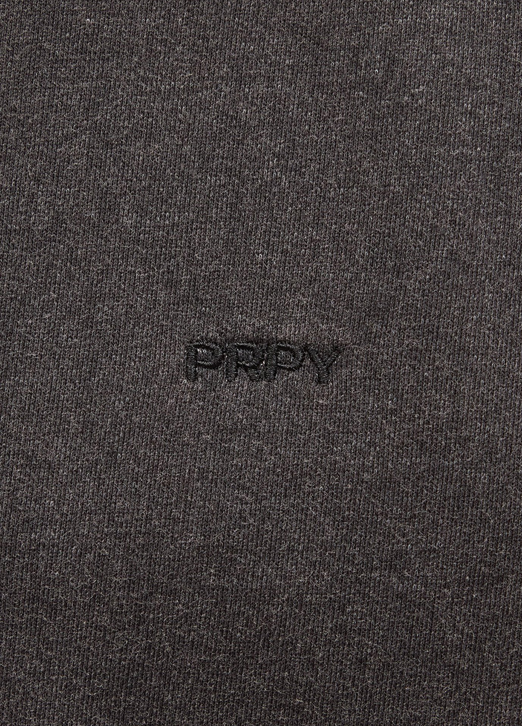 Серый свитшот PRPY меланж вышивка, потертости (315841110)