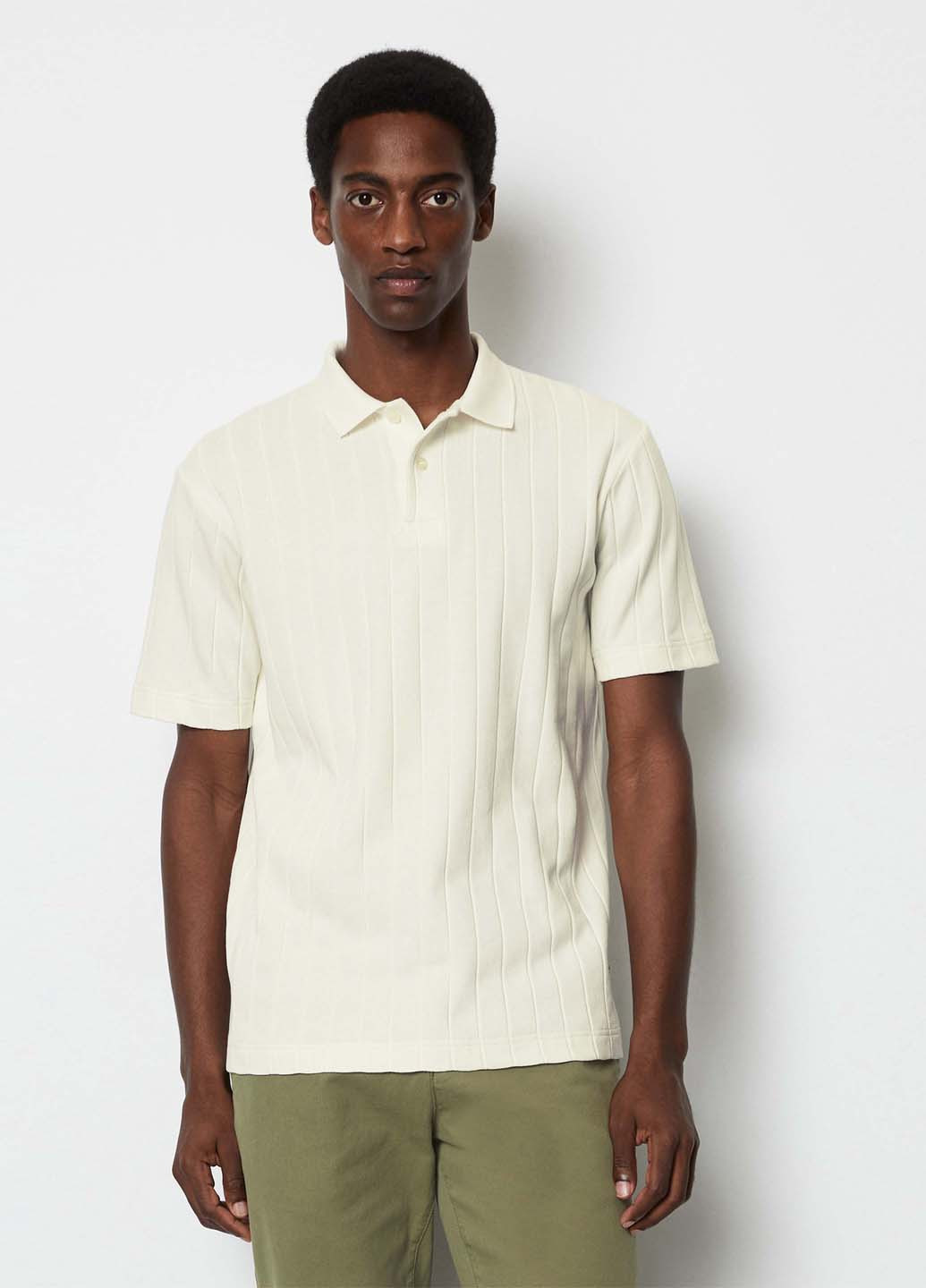 Молочная футболка-поло для мужчин Marc O'Polo однотонная