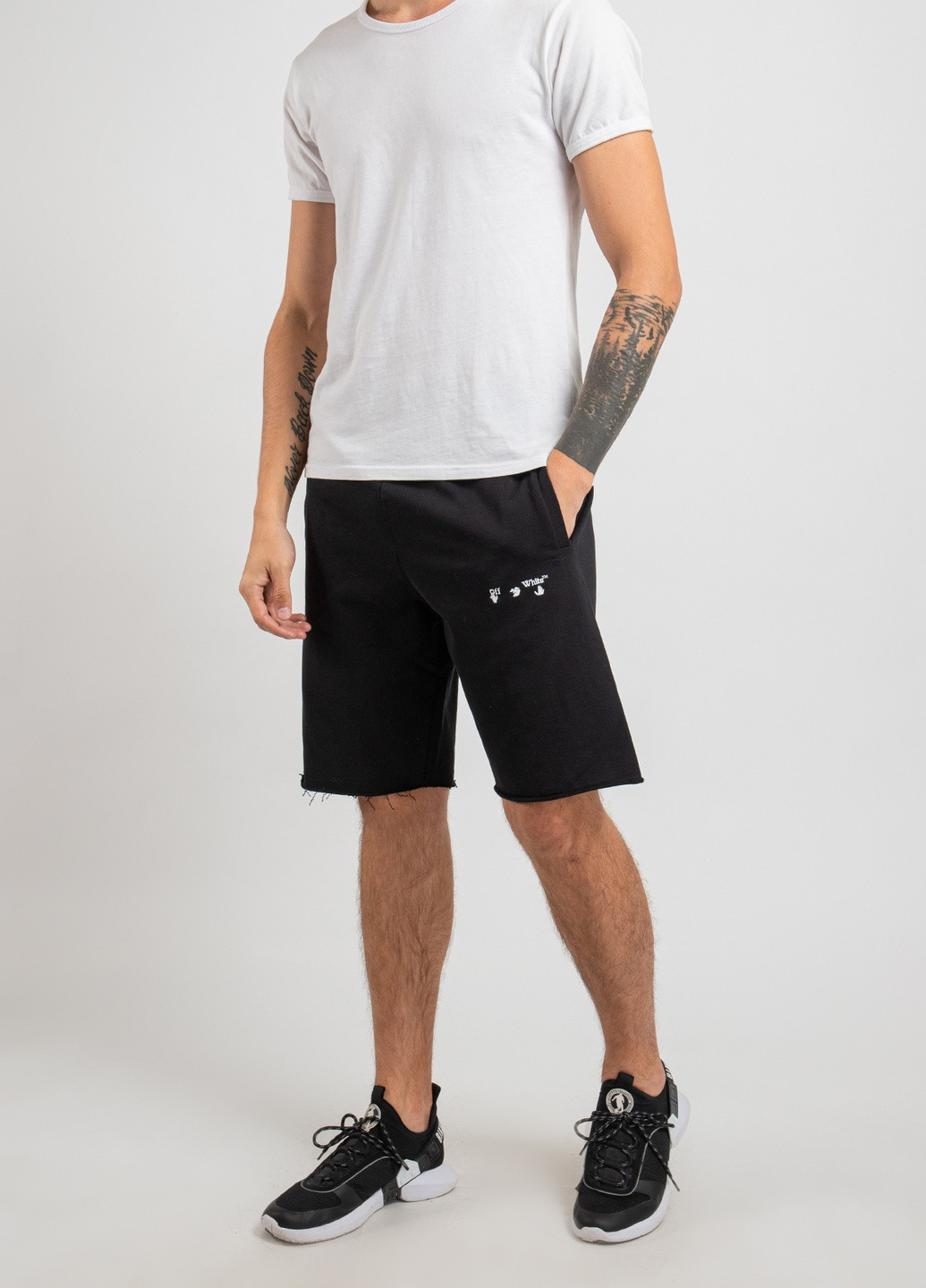 Черные хлопковые спортивные шорты Off-White (251250417)