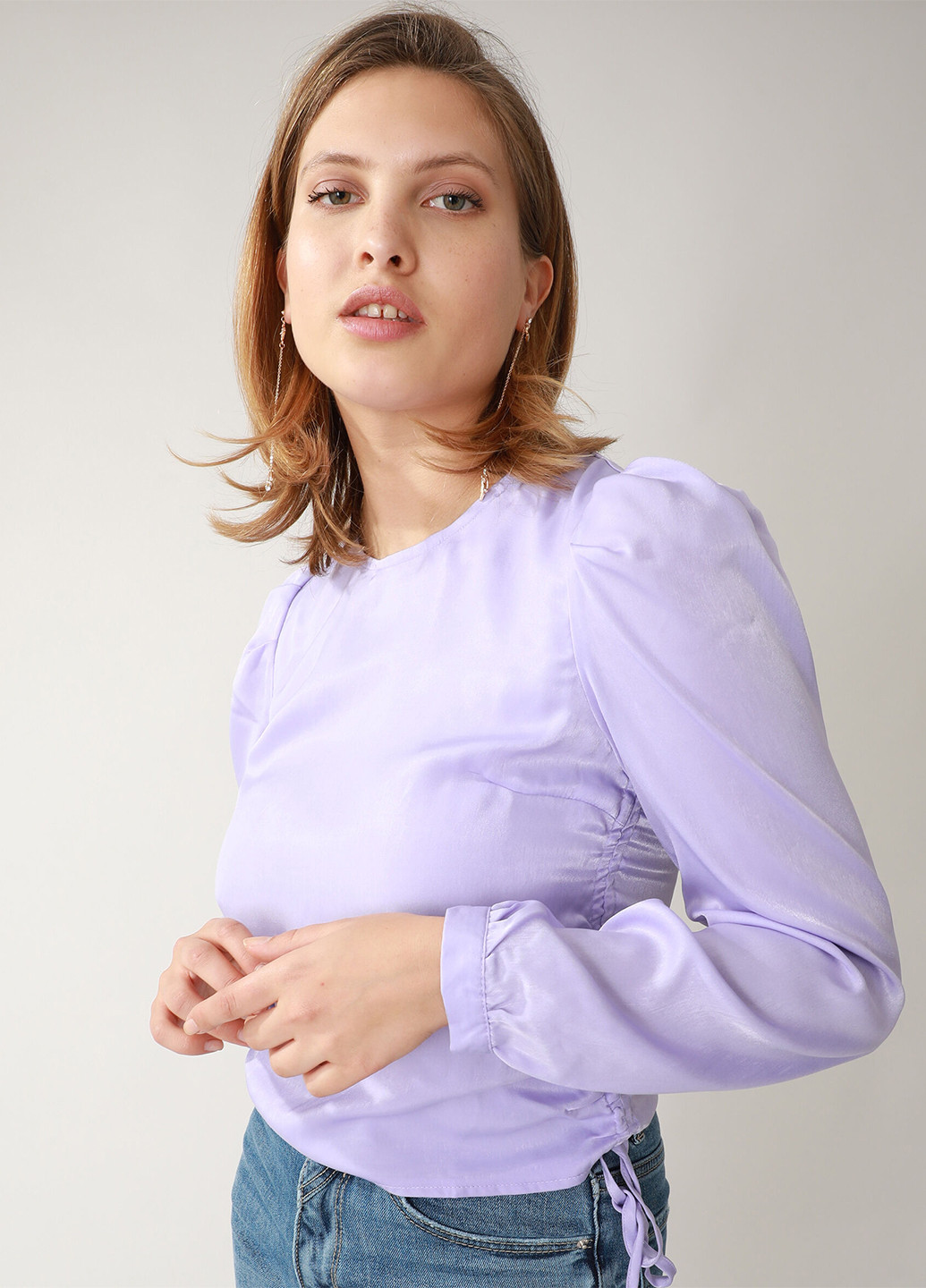 Лавандовая демисезонная блуза Pimkie