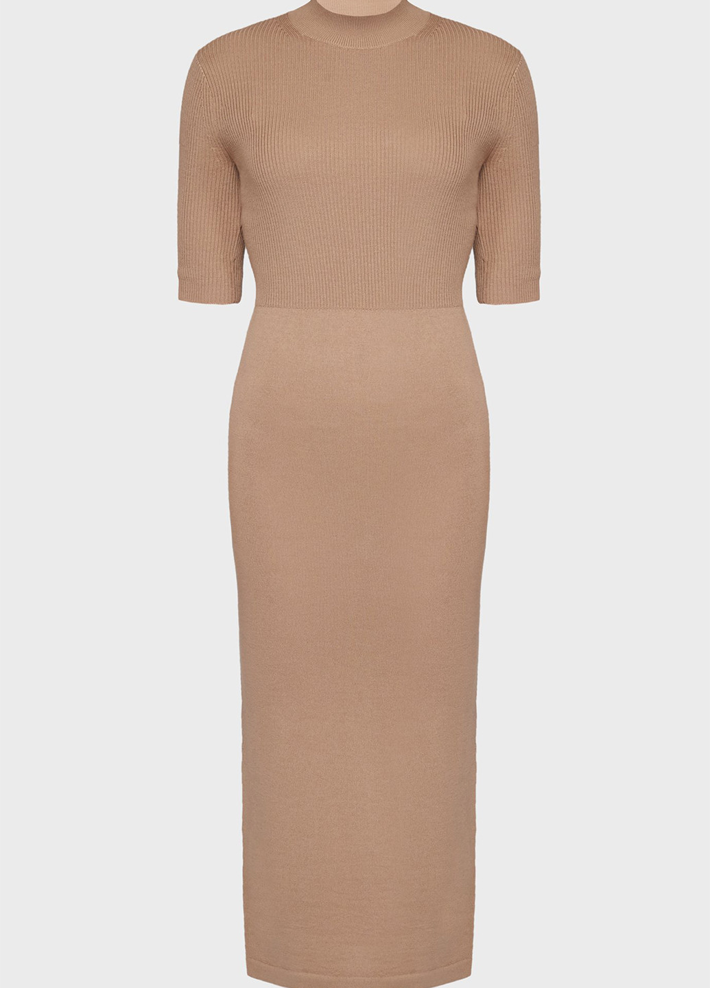 Світло-коричнева кежуал сукня футляр Calvin Klein однотонна