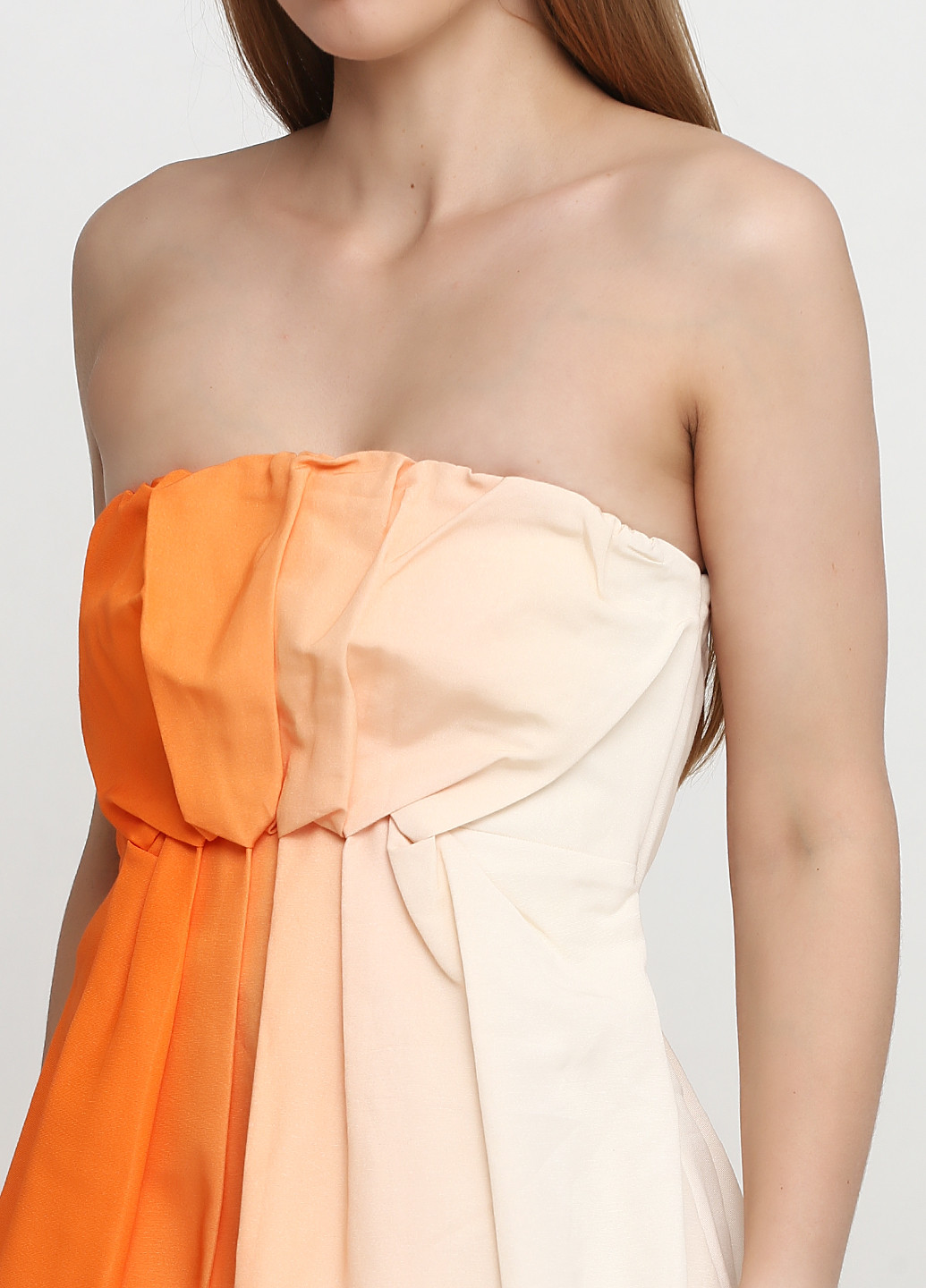 Оранжевое кэжуал платье клеш Cos градиентное ("омбре")