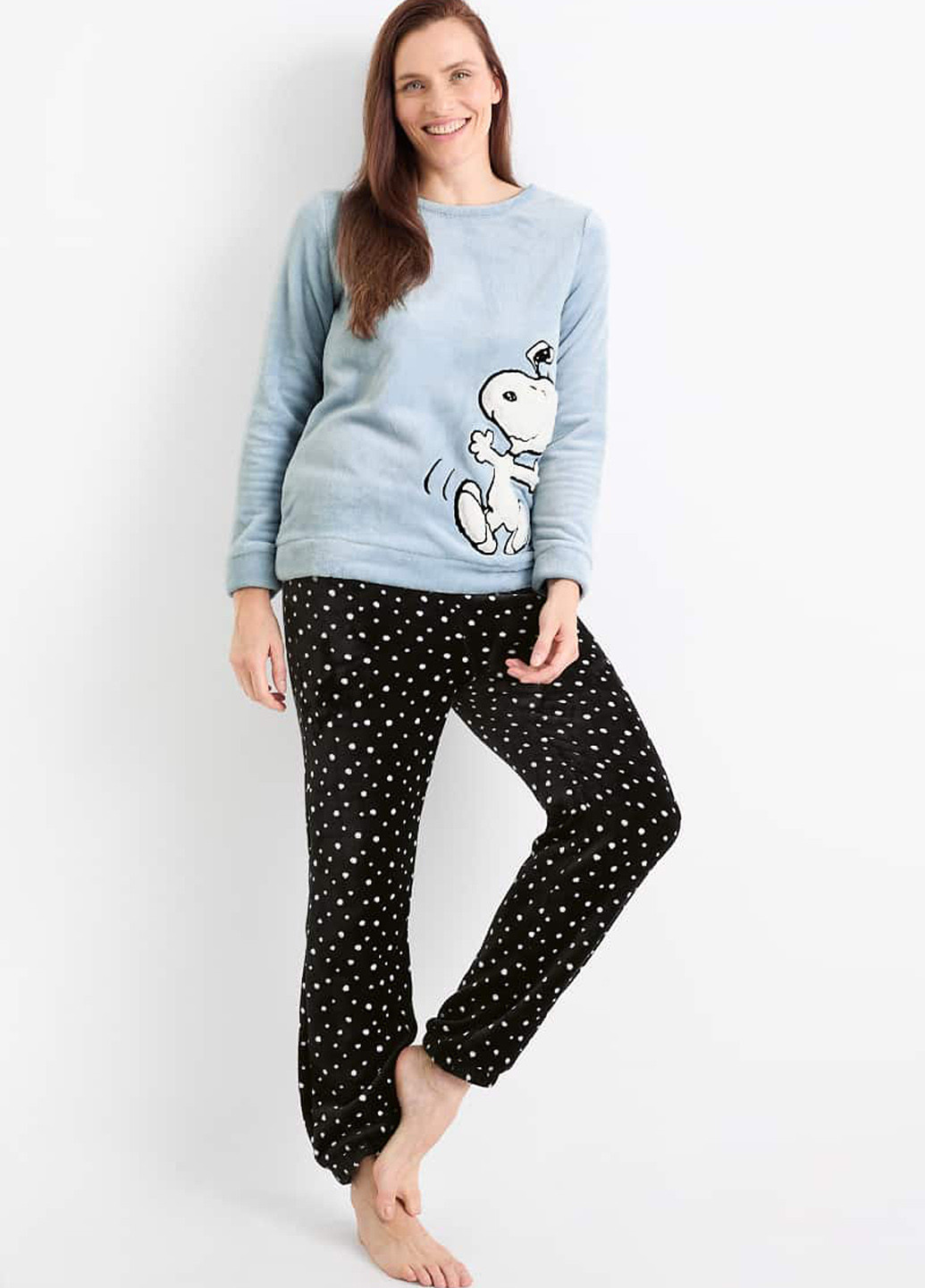 Комбінована зимня піжама (світшот, штани) C&A