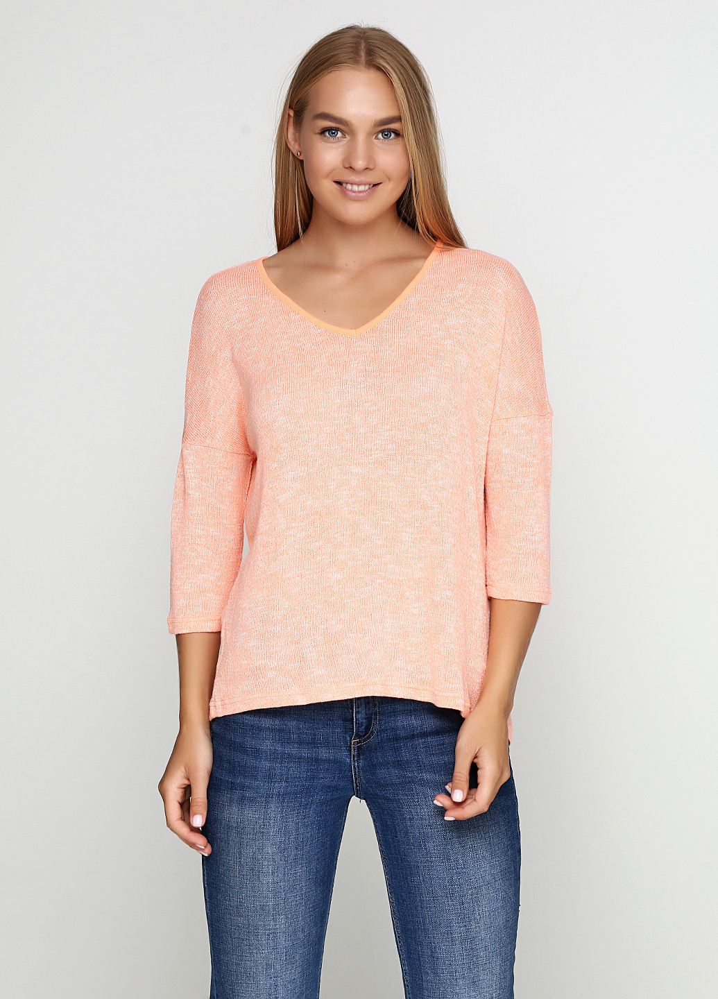 Світло-оранжевий демісезонний пуловер пуловер Vila