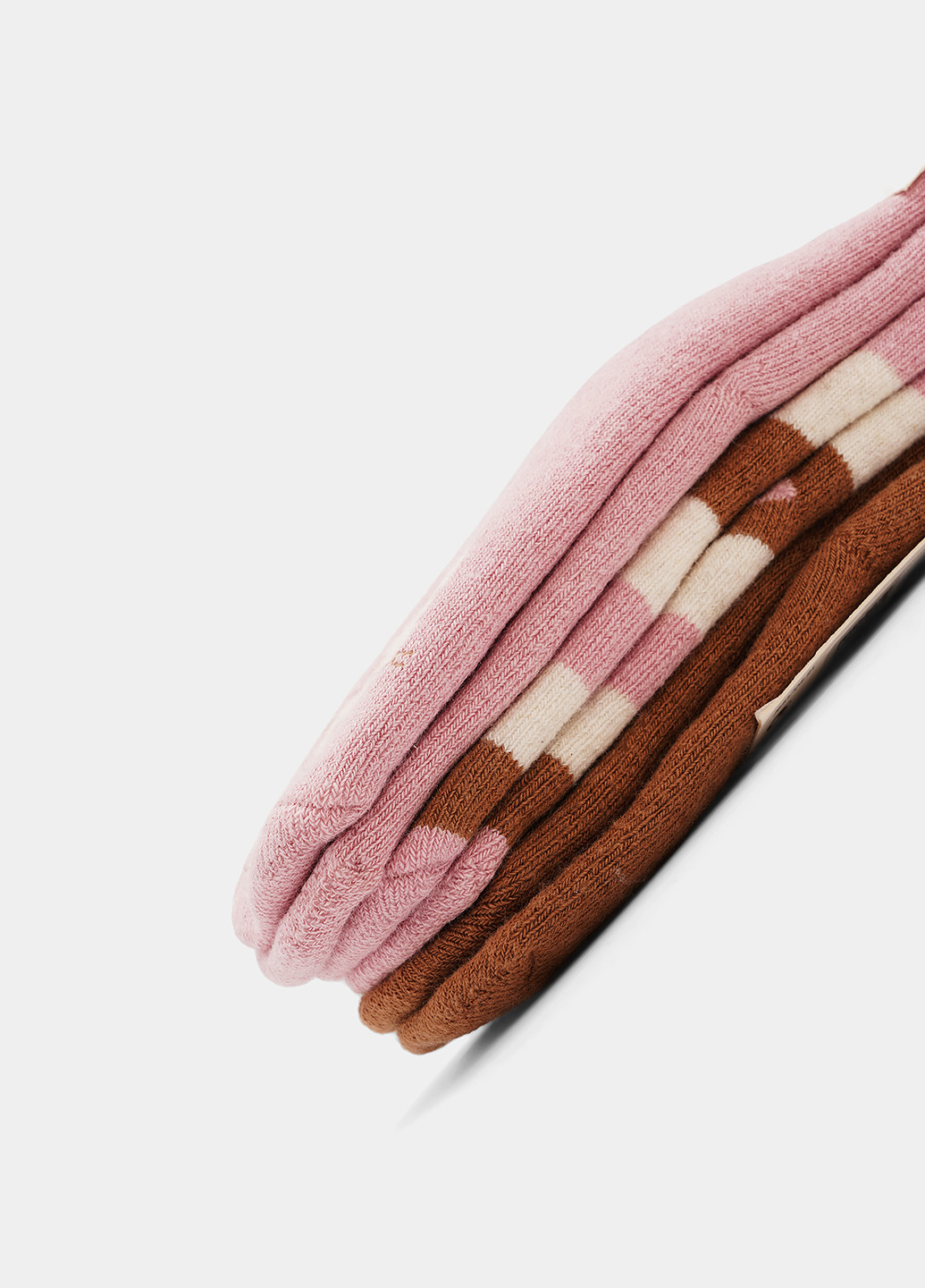 Рожеві шкарпетки (3 пари) C&A смужки (334008585)