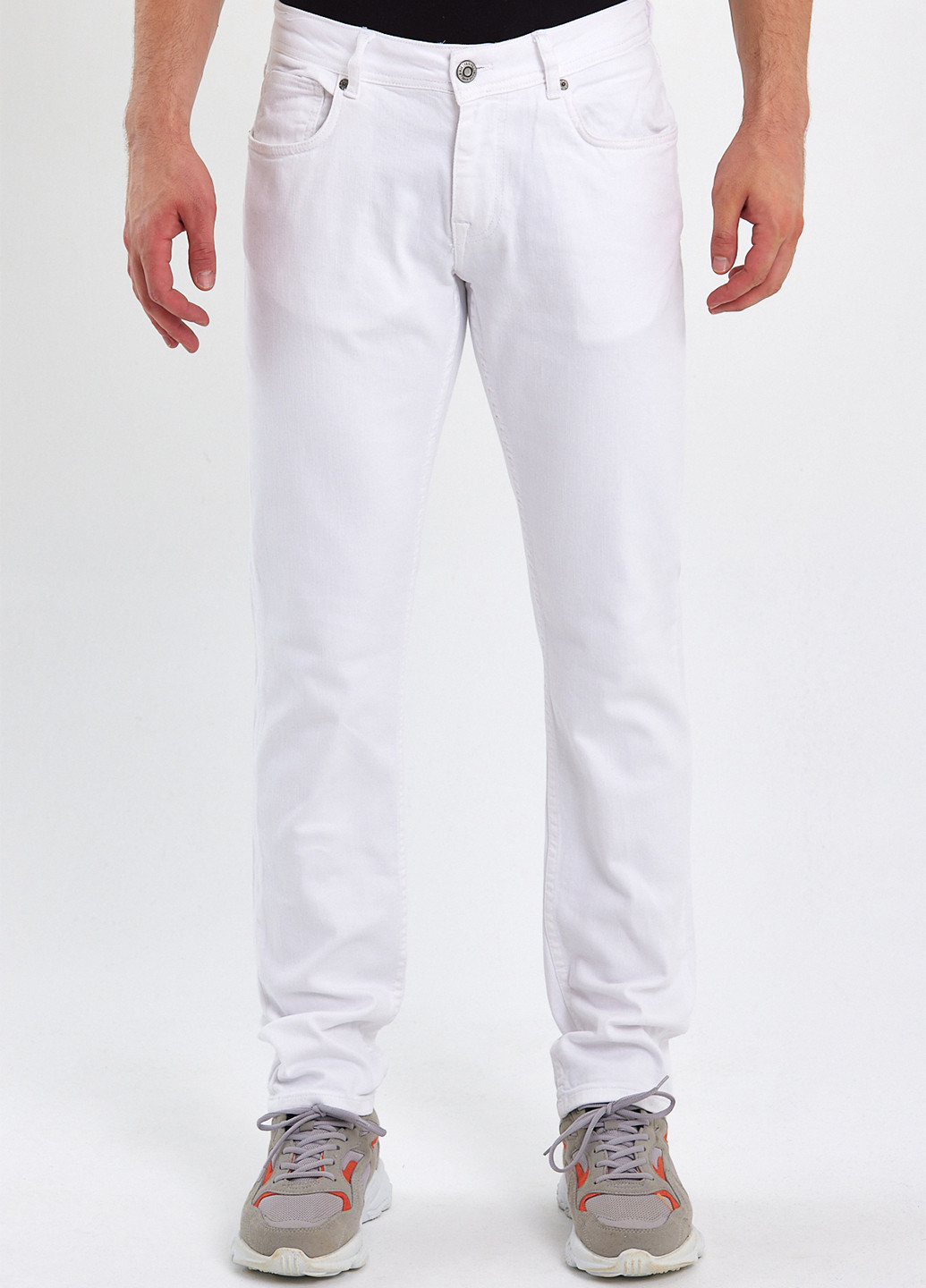Белые летние слим джинсы Trend Collection