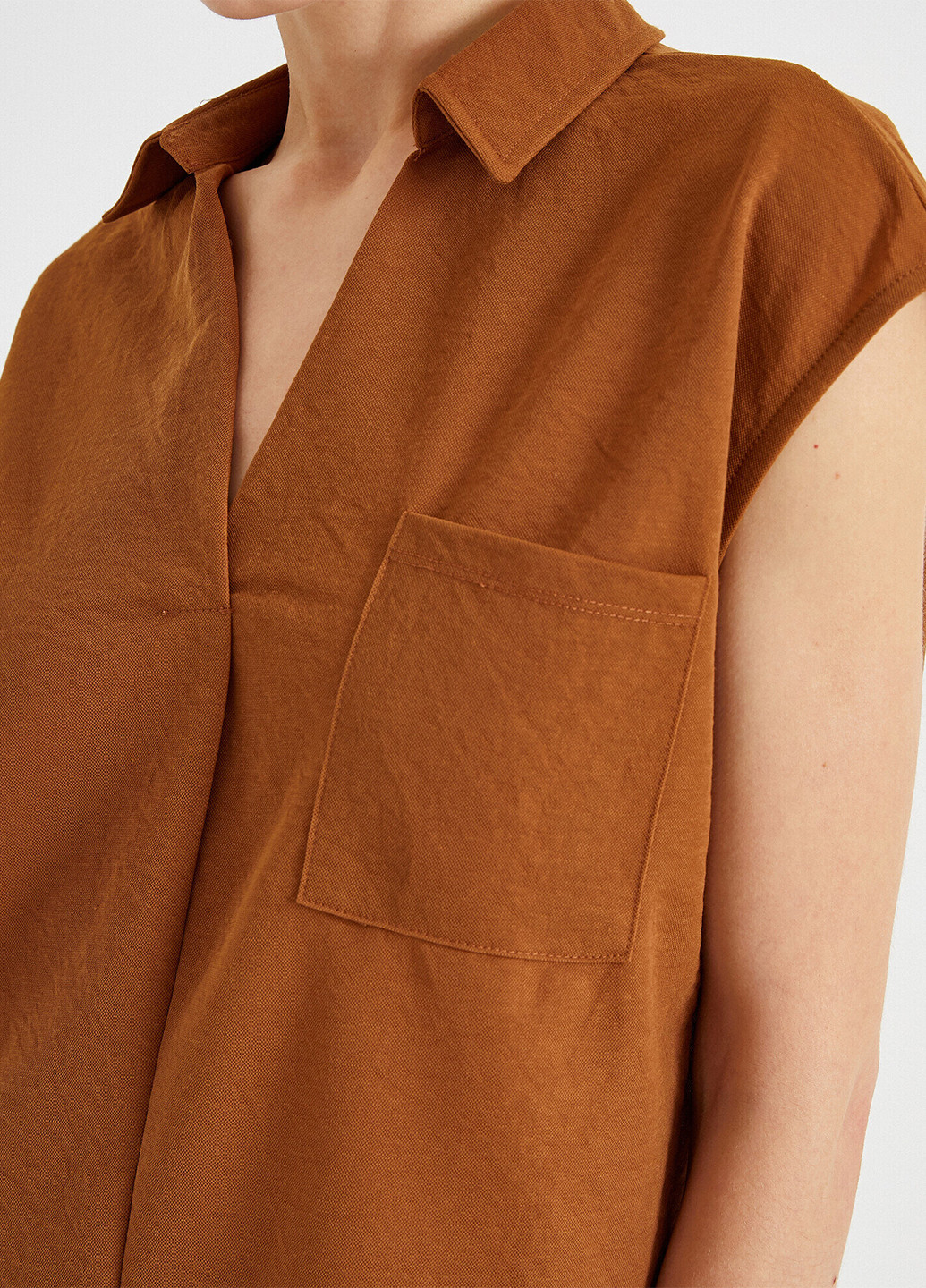 Светло-коричневая блуза KOTON