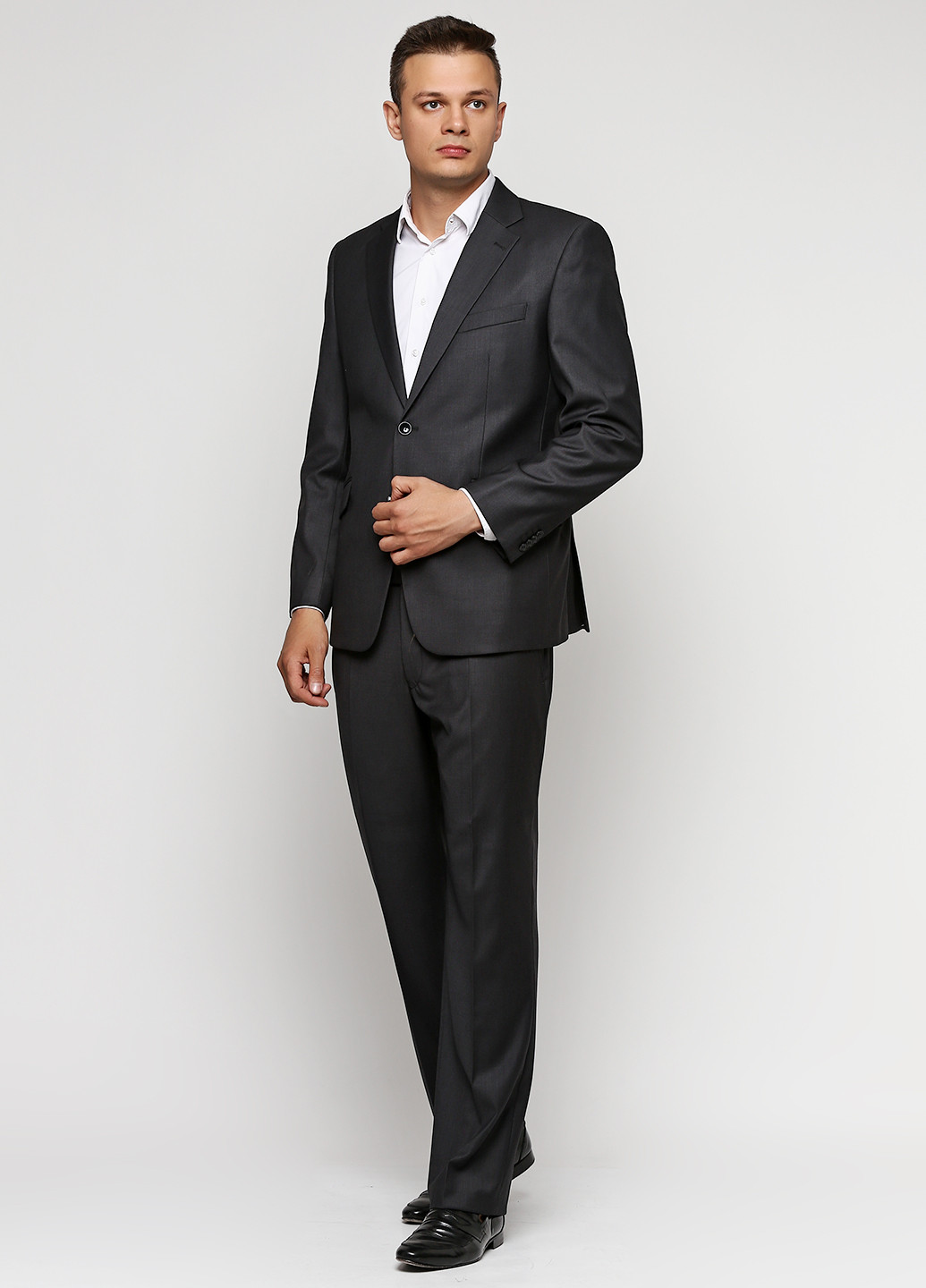 Темно-серый демисезонный костюм (пиджак, брюки) брючный Federico Cavallini