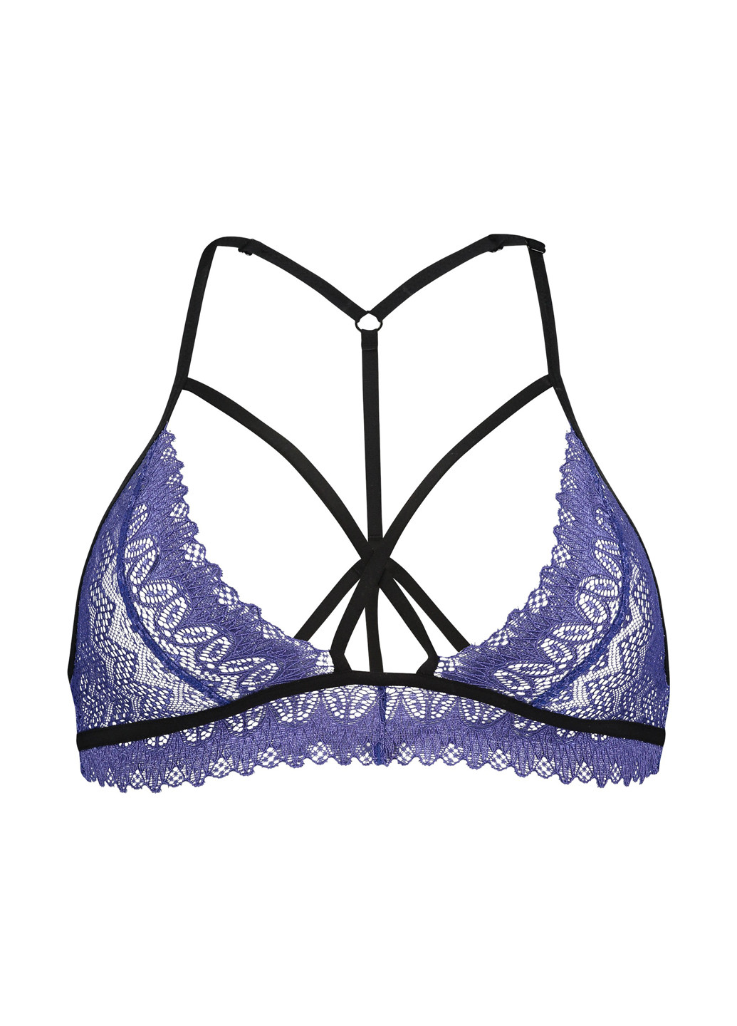 Синій тріенджел бюстгальтер Hunkemoller без кісточок поліамід