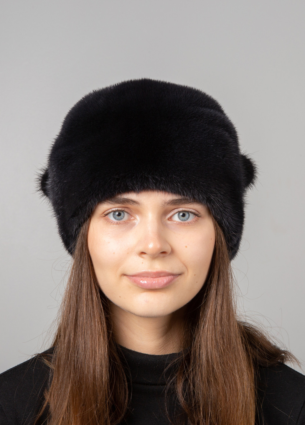 Жіноча тепла зимова шапка з натуральної норки Меховой Стиль кися (254733538)