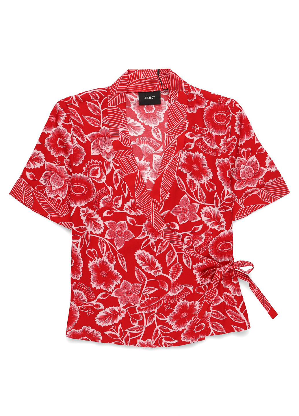 Красная блуза на запах Object