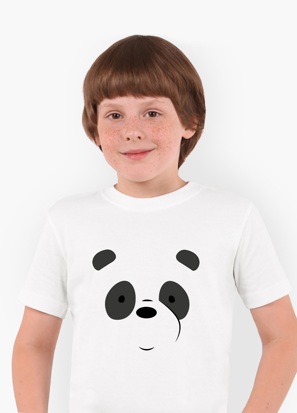 Белая демисезонная футболка детская панда вся правда о медведях (we bare bears) белый (9224-2661) 110 см MobiPrint