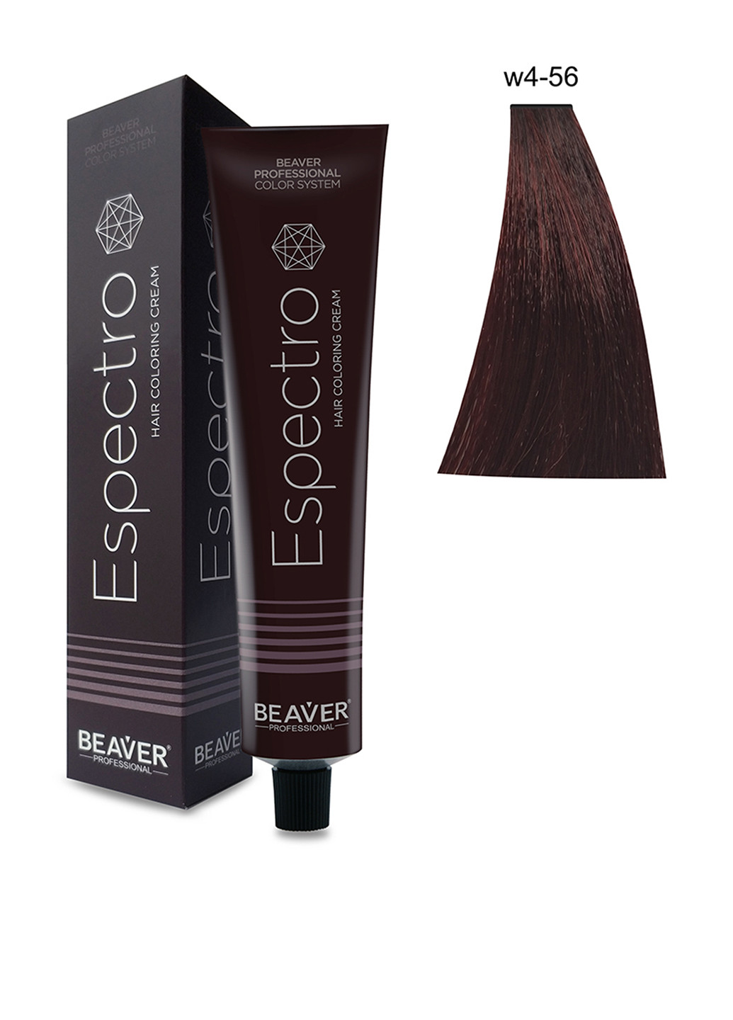 W4-56, крем-краска перманентная для волос нейтральный коричневый шоколадный красный, 100 мл Beaver Professional (44301646)