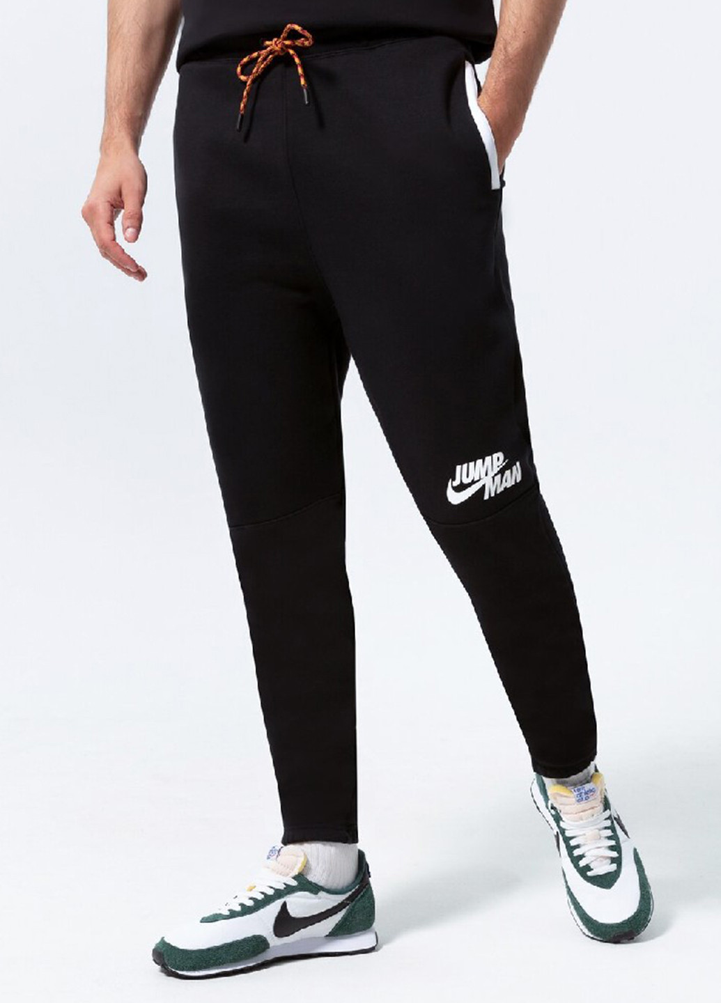 Черные кэжуал, спортивные демисезонные джоггеры брюки Jordan