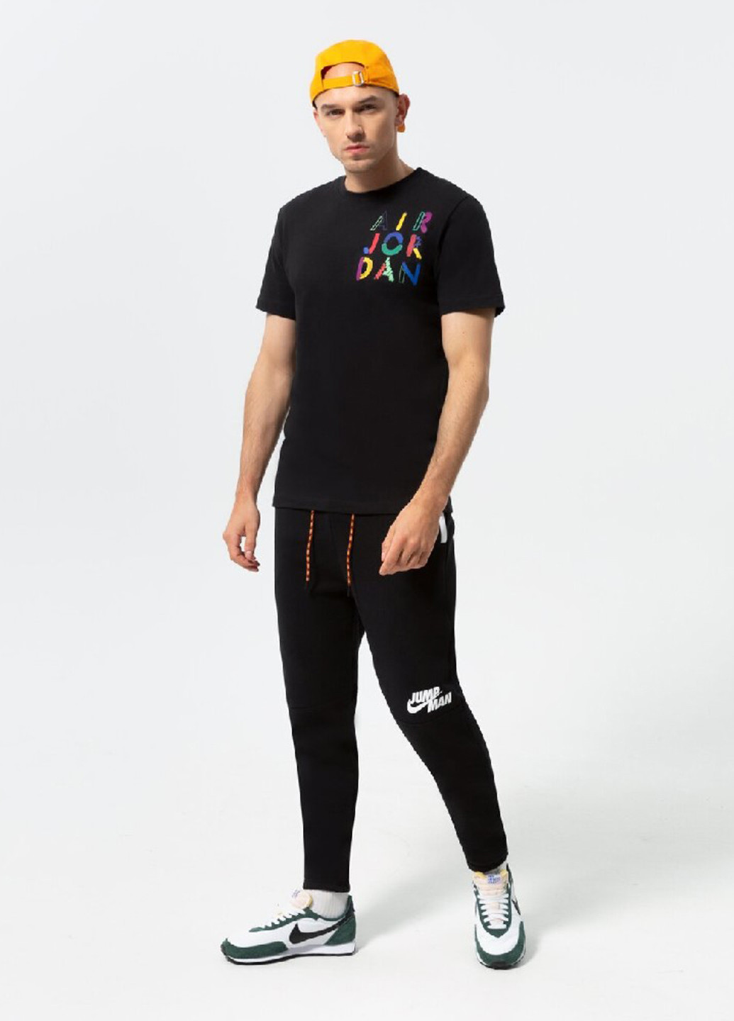 Черные кэжуал, спортивные демисезонные джоггеры брюки Jordan