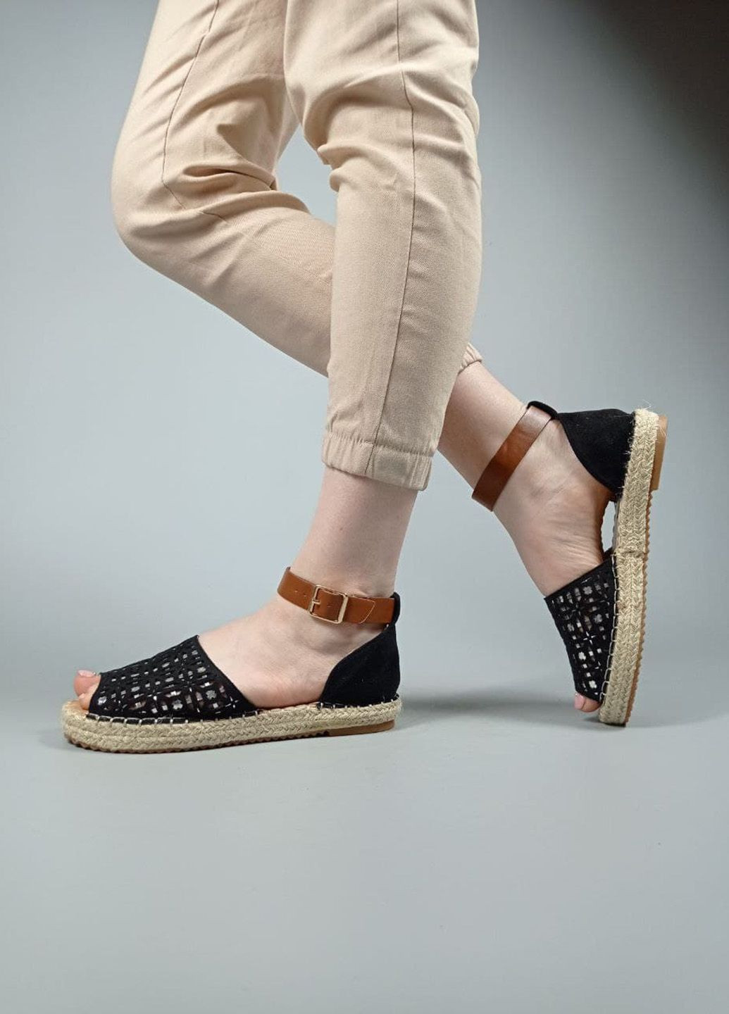 Чёрные эспадрильи Kamengsi однотонный (226956002)