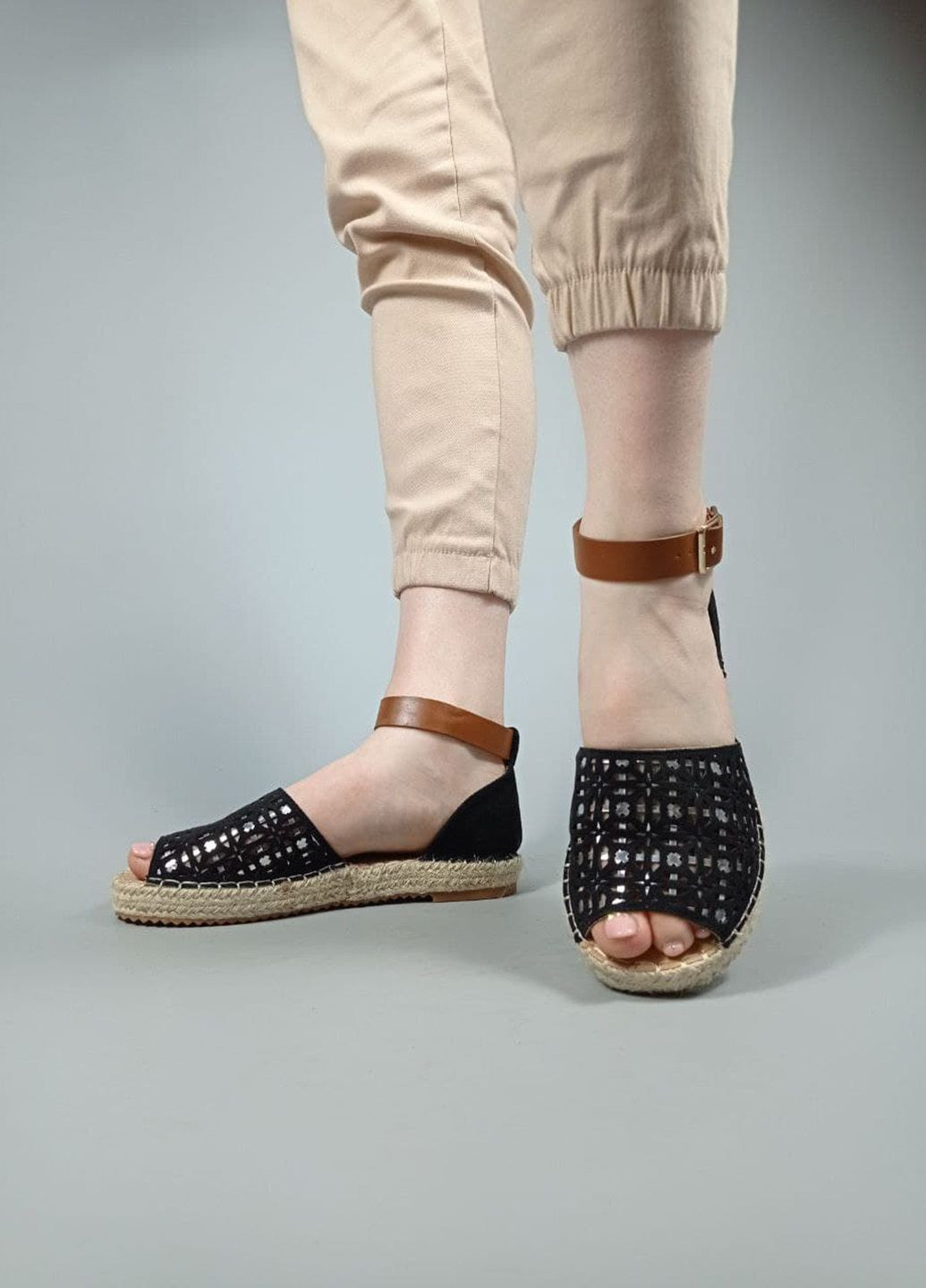 Чёрные эспадрильи Kamengsi однотонный (226956002)