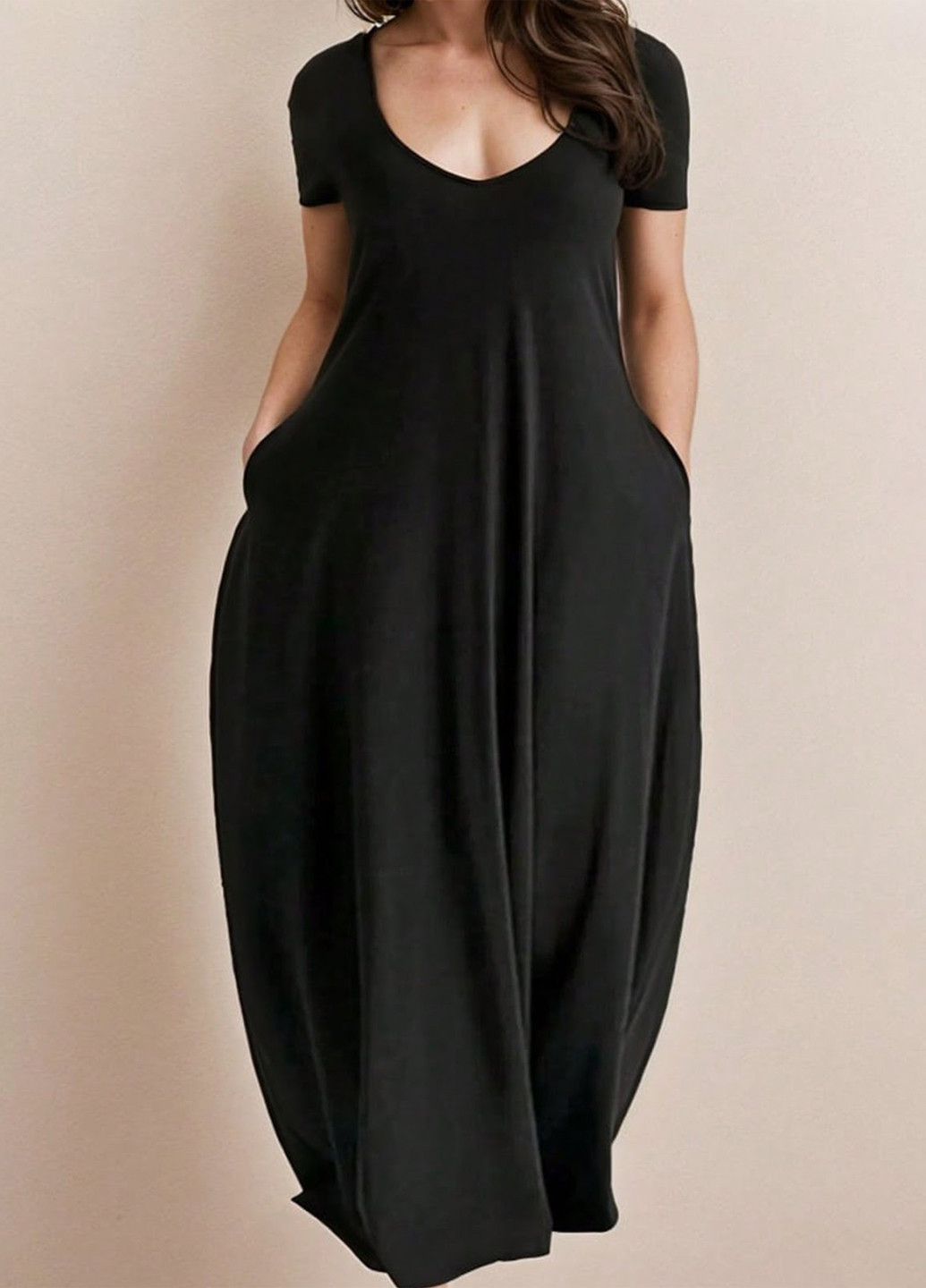 Чорна кежуал сукня балон SHEIN однотонна