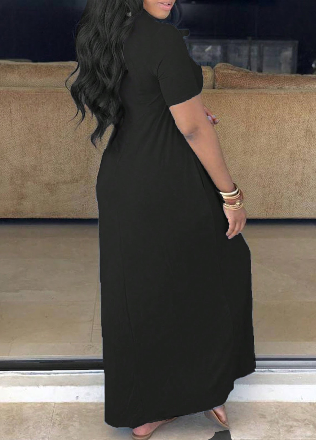 Чорна кежуал сукня балон SHEIN однотонна