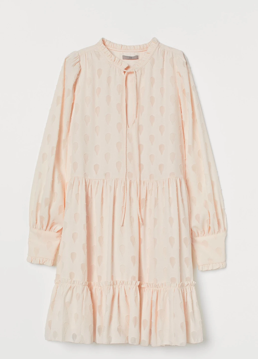 Молочное кэжуал платье H&M однотонное