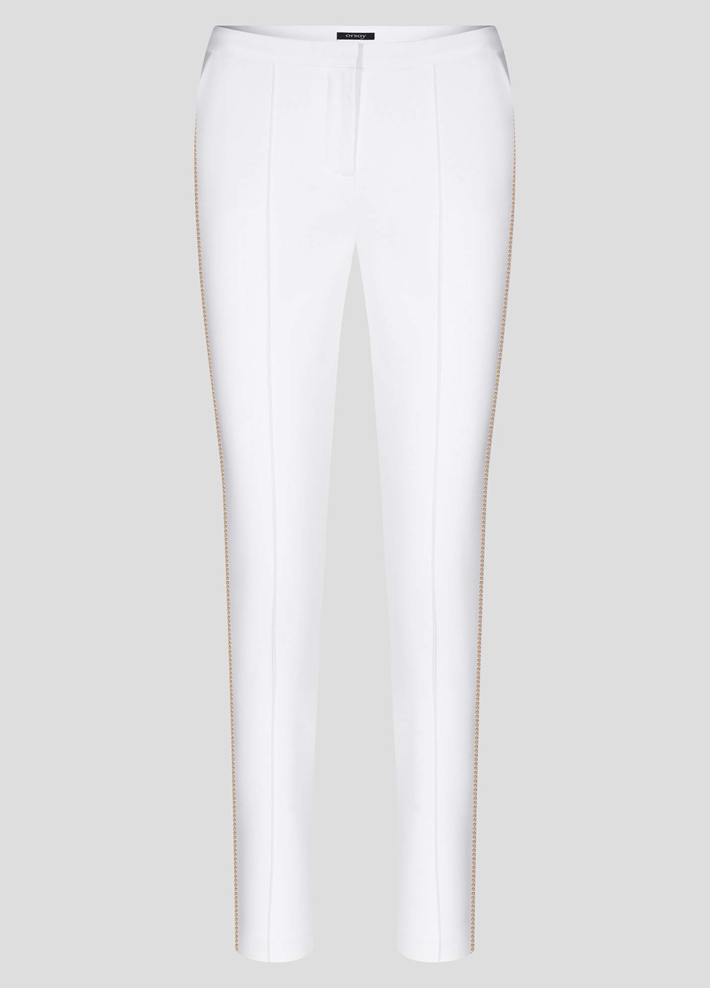 Белые кэжуал демисезонные зауженные брюки Orsay