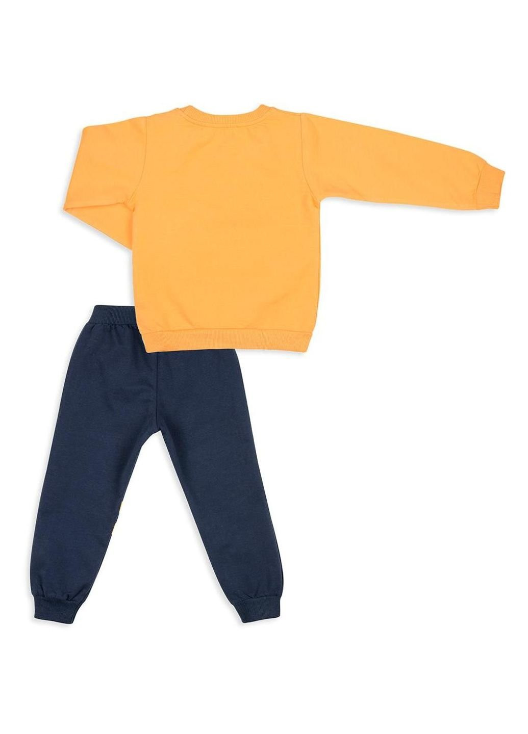 Темно-синий демисезонный набор детской одежды "team happy" (12150-98b-yellow) Breeze