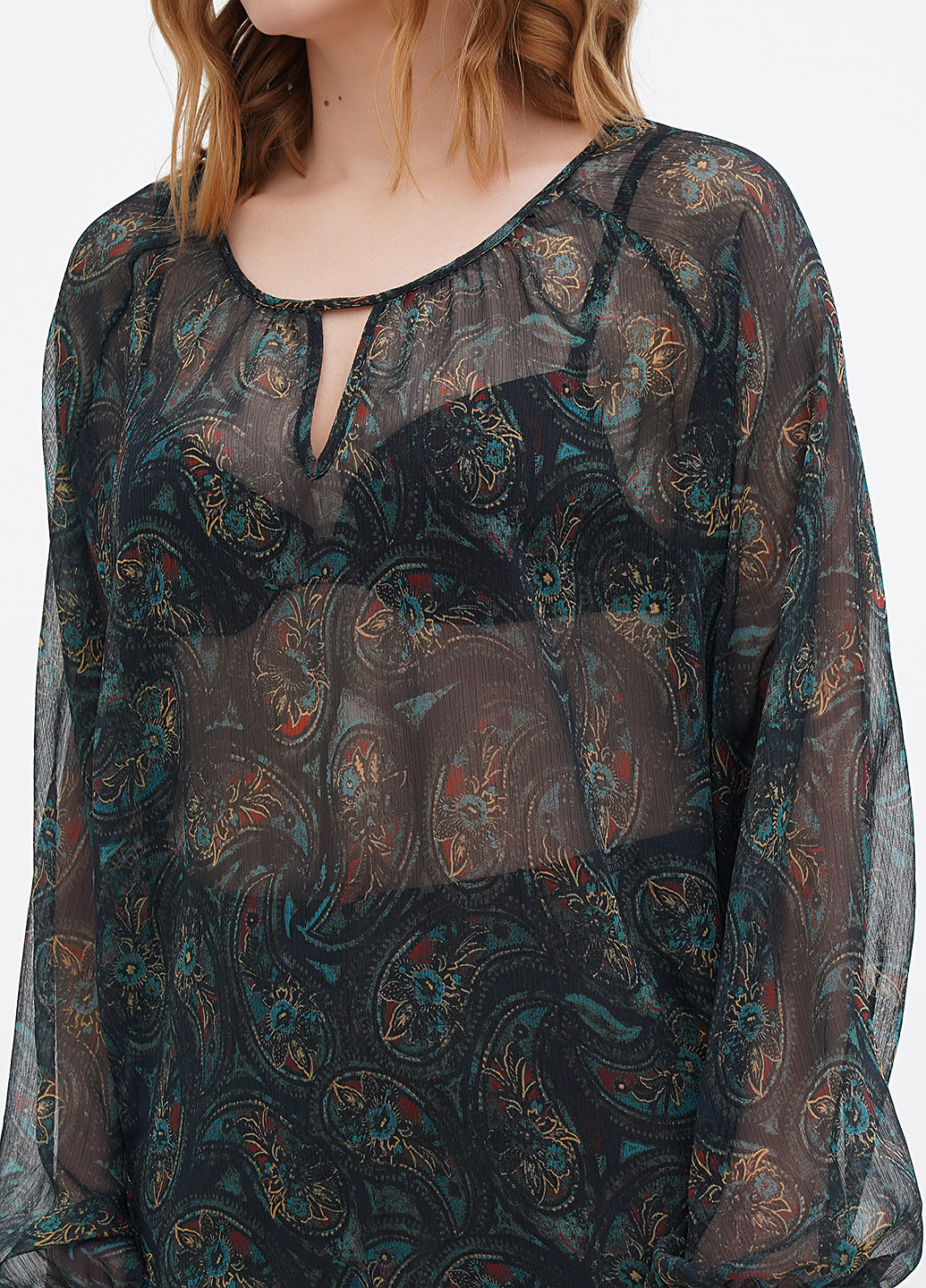 Темно-зеленая демисезонная блуза Fiorella Rubino
