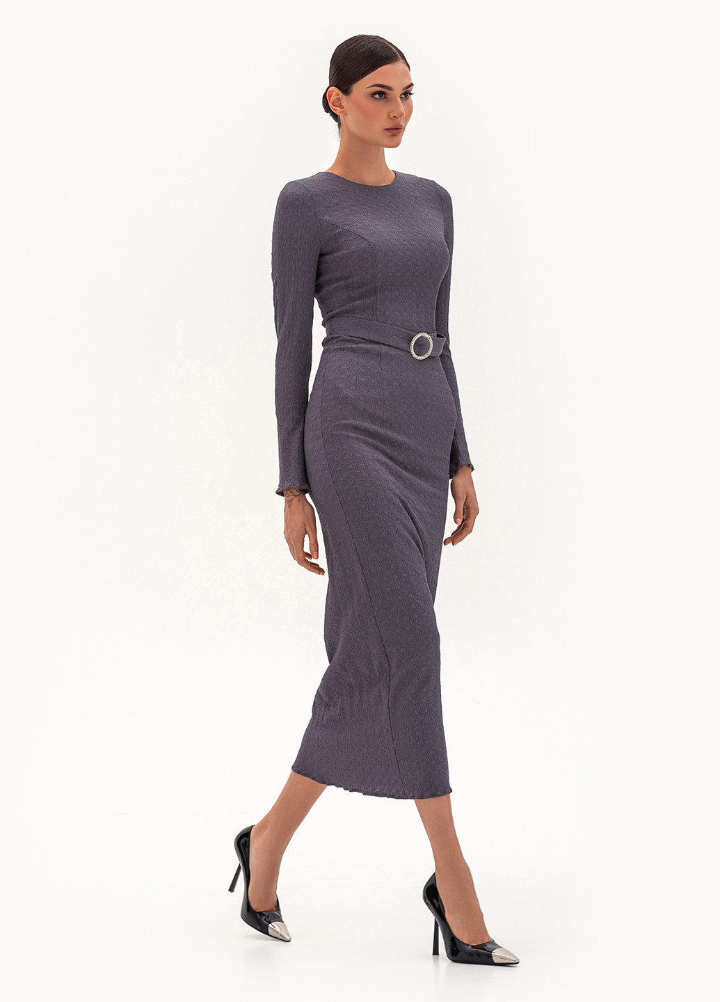 Сіра кежуал сукня футляр BGL однотонна