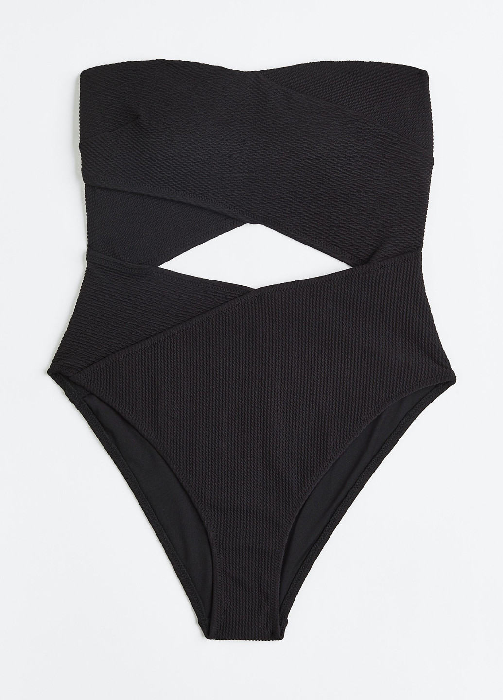 Чорний літній купальник суцільний, бандо H&M