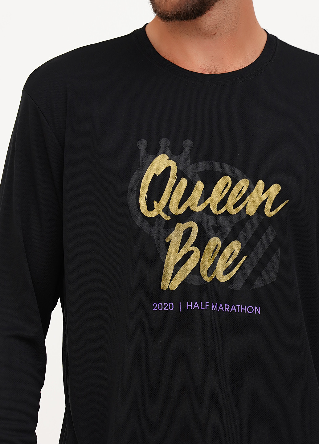 Черный демисезонный спортивный лонгслив Asics с надписями