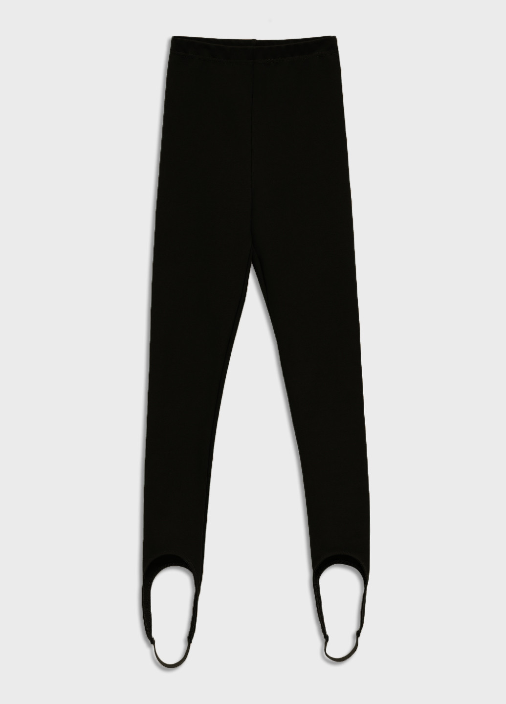 Черные демисезонные леггинсы женские на флисе со штрипками KASTA design