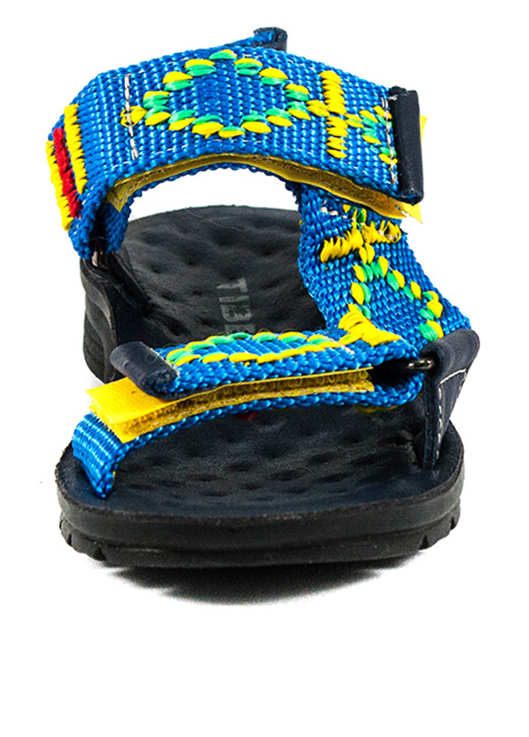 Сине-желтые кэжуал сандалии tibet на липучке