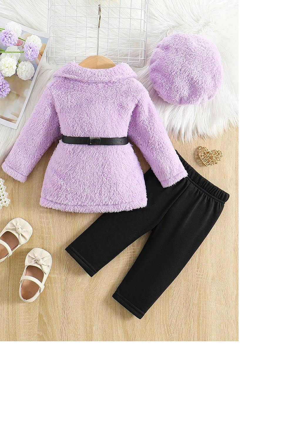 Комбінований демісезонний комплект (шуба, легінси) SHEIN