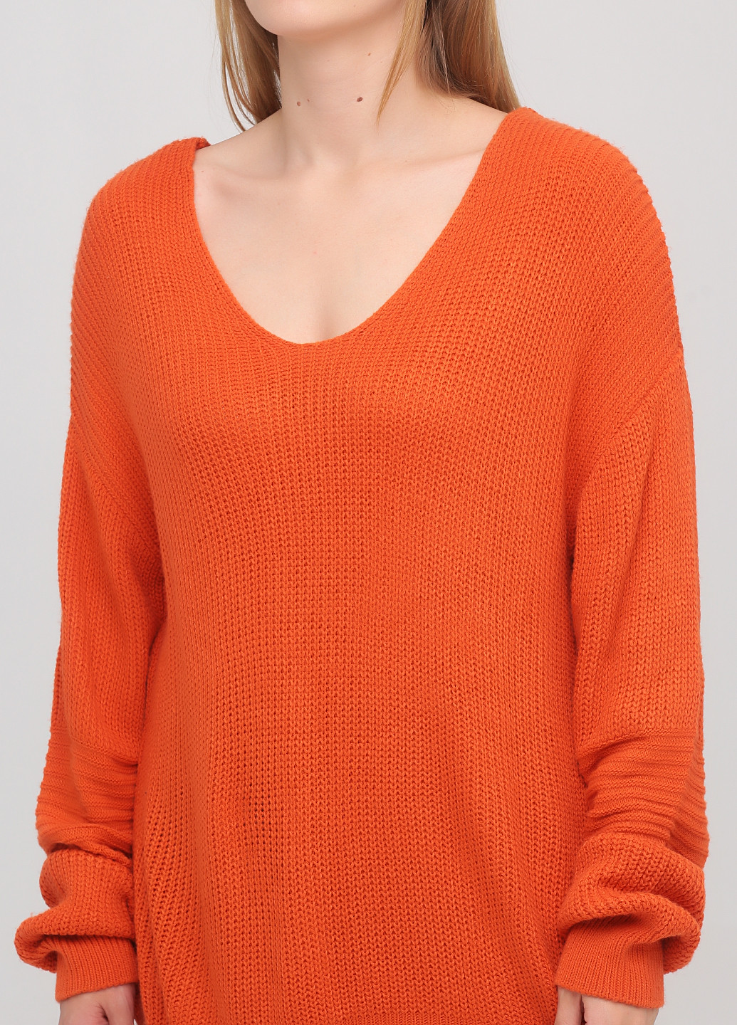 Оранжевый демисезонный пуловер пуловер Dilvin