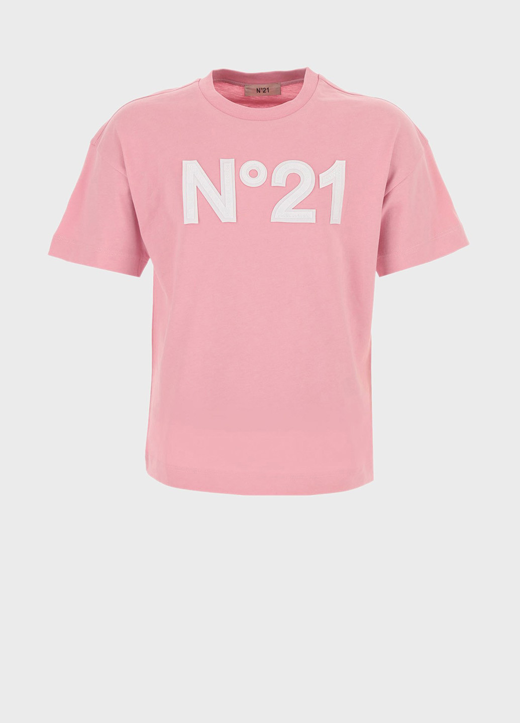 Розовая летняя футболка N°21