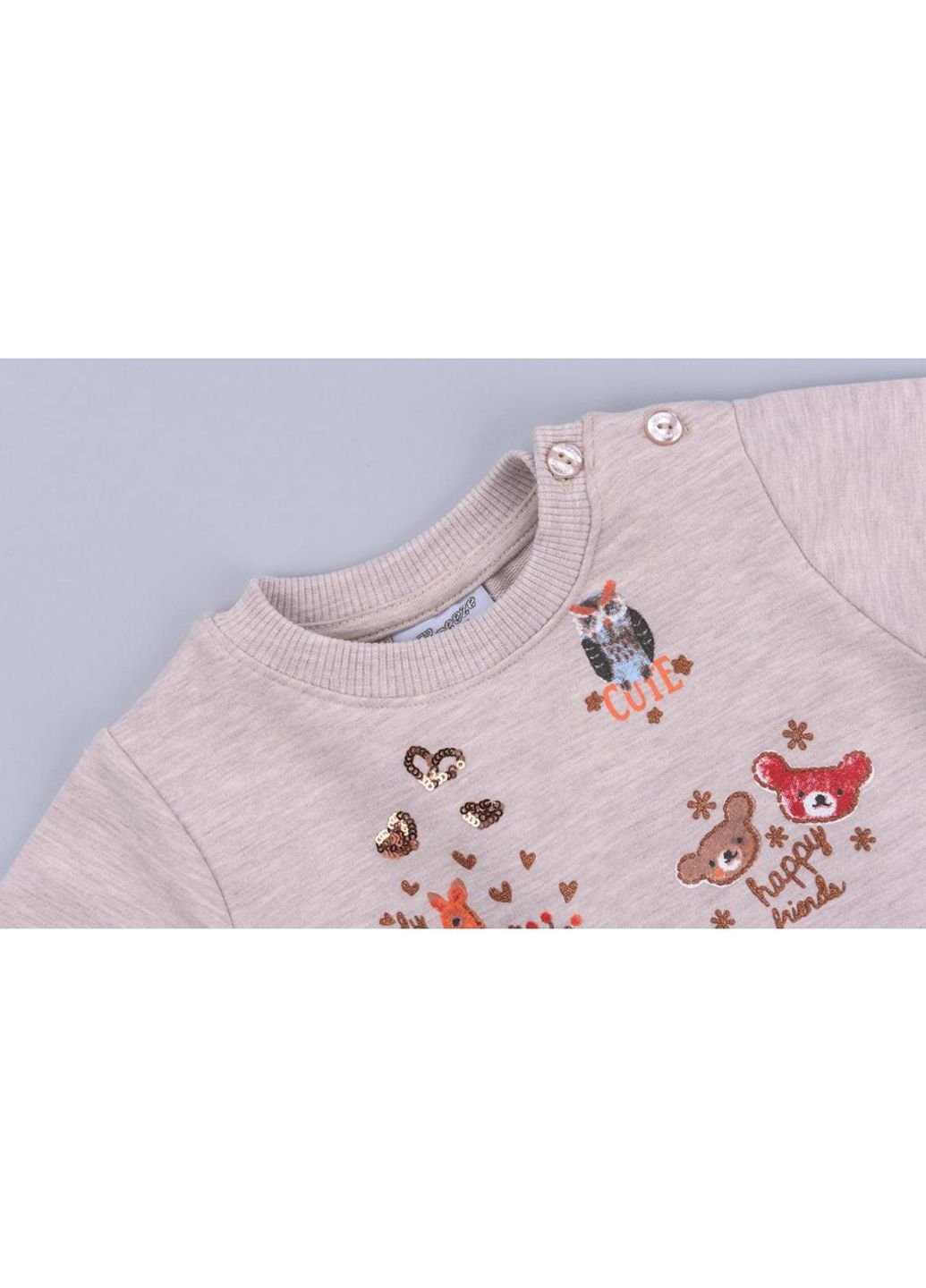 Комбинированный набор детской одежды с лесными зверятами (9400-80g-red) Breeze