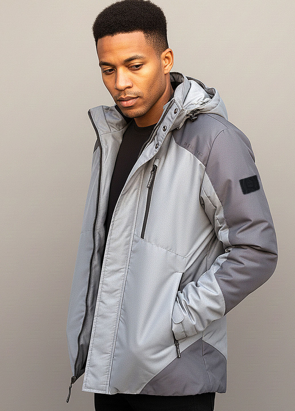 Світло-сіра демісезонна куртка Sun's House