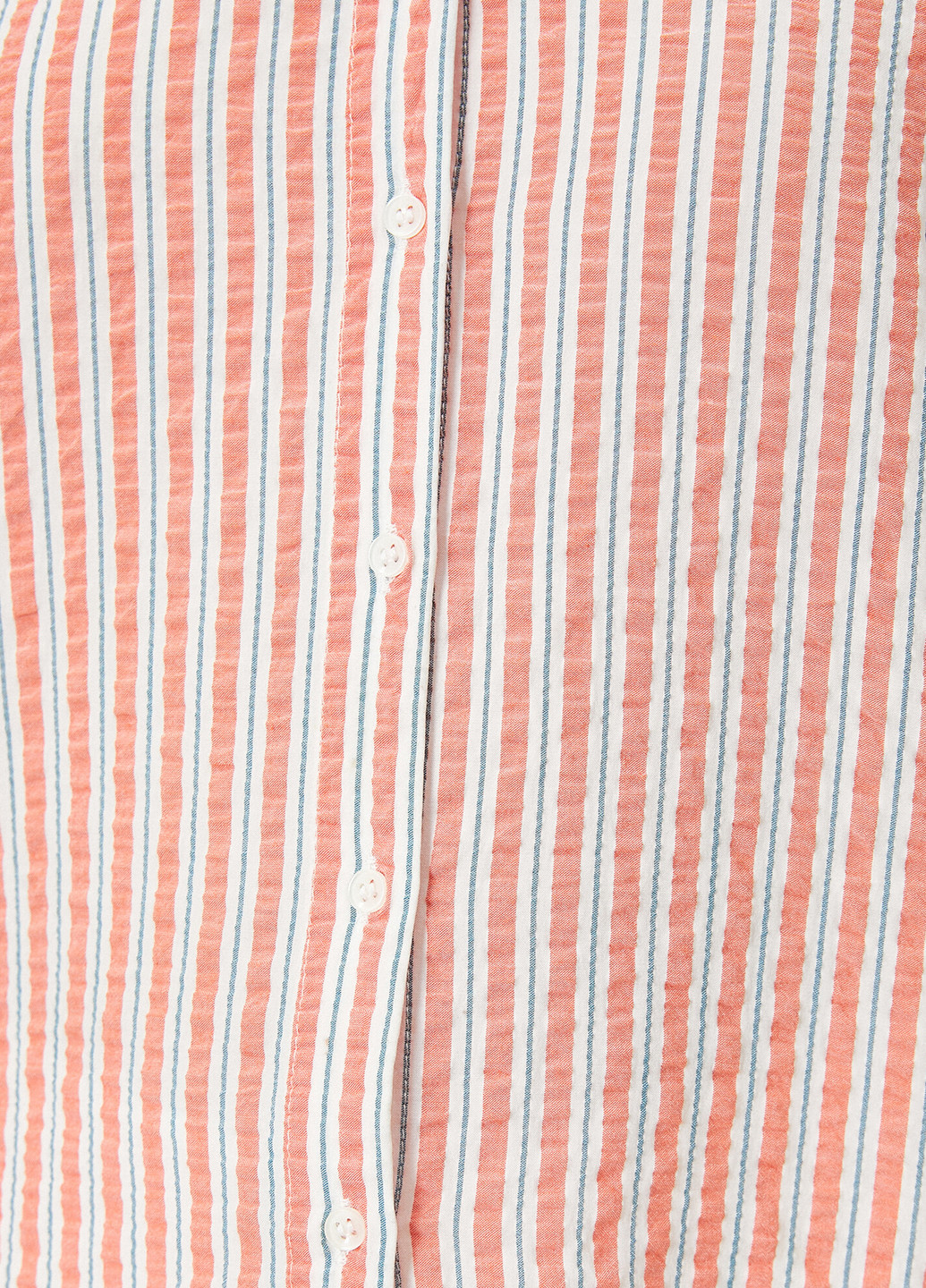 Оранжевая кэжуал рубашка в полоску KOTON